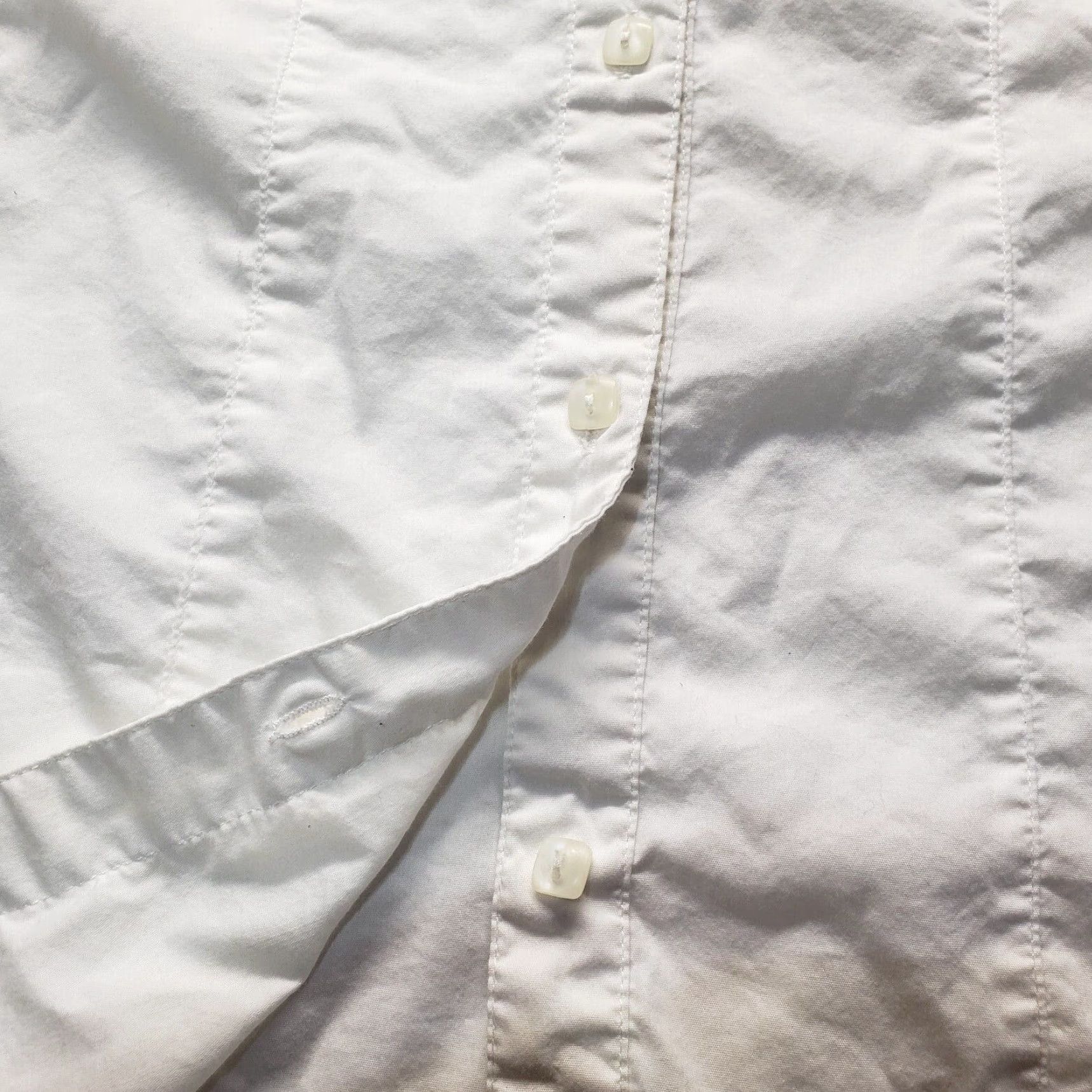 Vintage Dialogue Shirt Solid White Button-Up Women's Plus Size 2X Vintage 1 Size XXL / US 16-18 / IT 52-54 - 3 Thumbnail