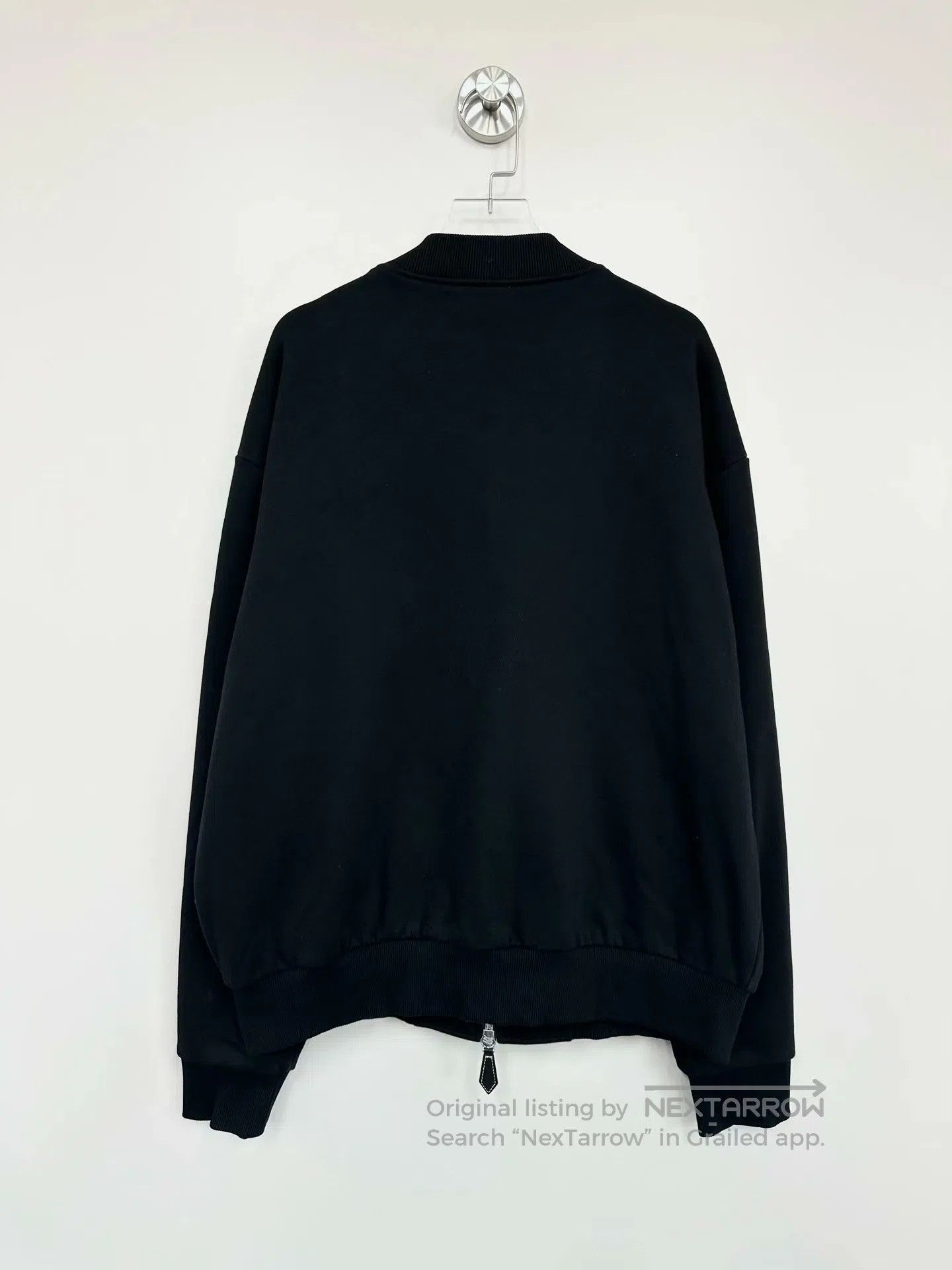 Burberry Burberry Black Flock Embroidered Logo Cotton Filled Zipper Size L / US 10 / IT 46 - 2 Thumbnail