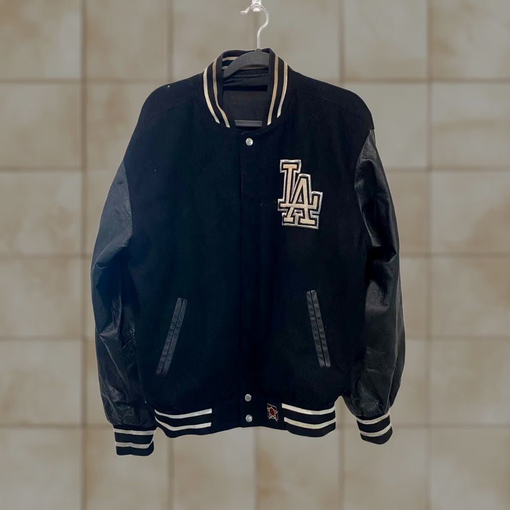Hamilton Jeff Hamilton LA Dodgers Leather Wool Varsity Jacket Men's Medium Size US M / EU 48-50 / 2 - 1 Thumbnail