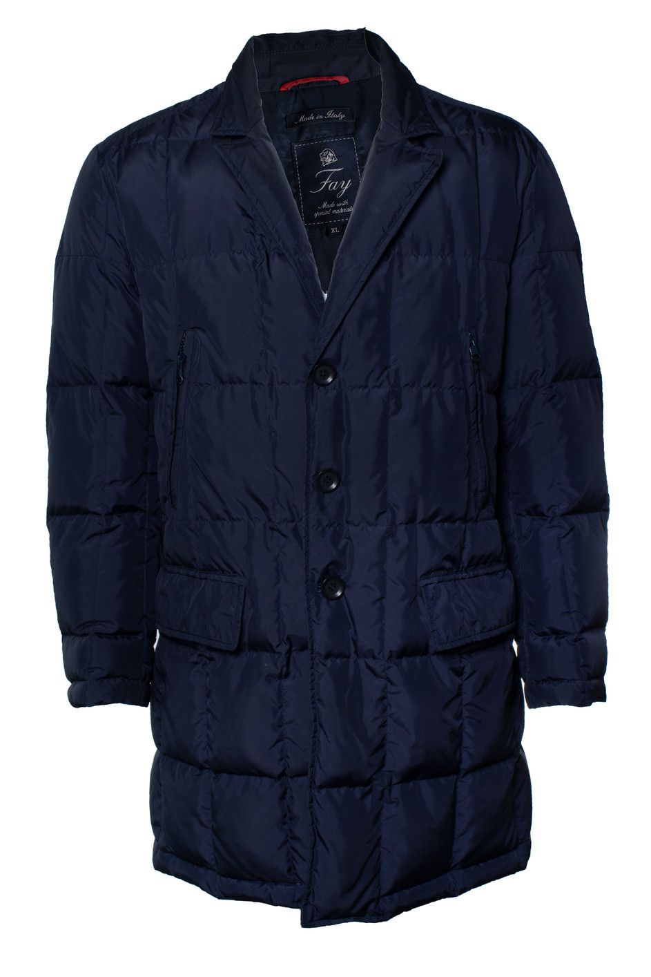 Fay Fay, blue quilted overcoat Size US XL / EU 56 / 4 - 1 Thumbnail