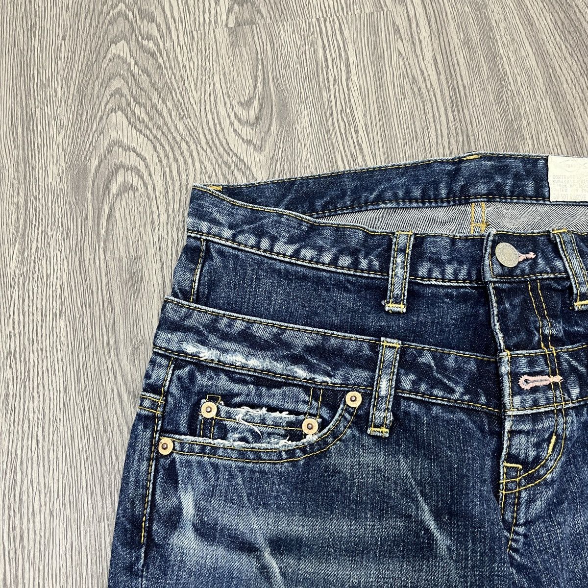 Japanese Brand Antgauge - Double Waist Distressed Patchwork Denim Ifaix Lgb Size US 27 - 5 Thumbnail