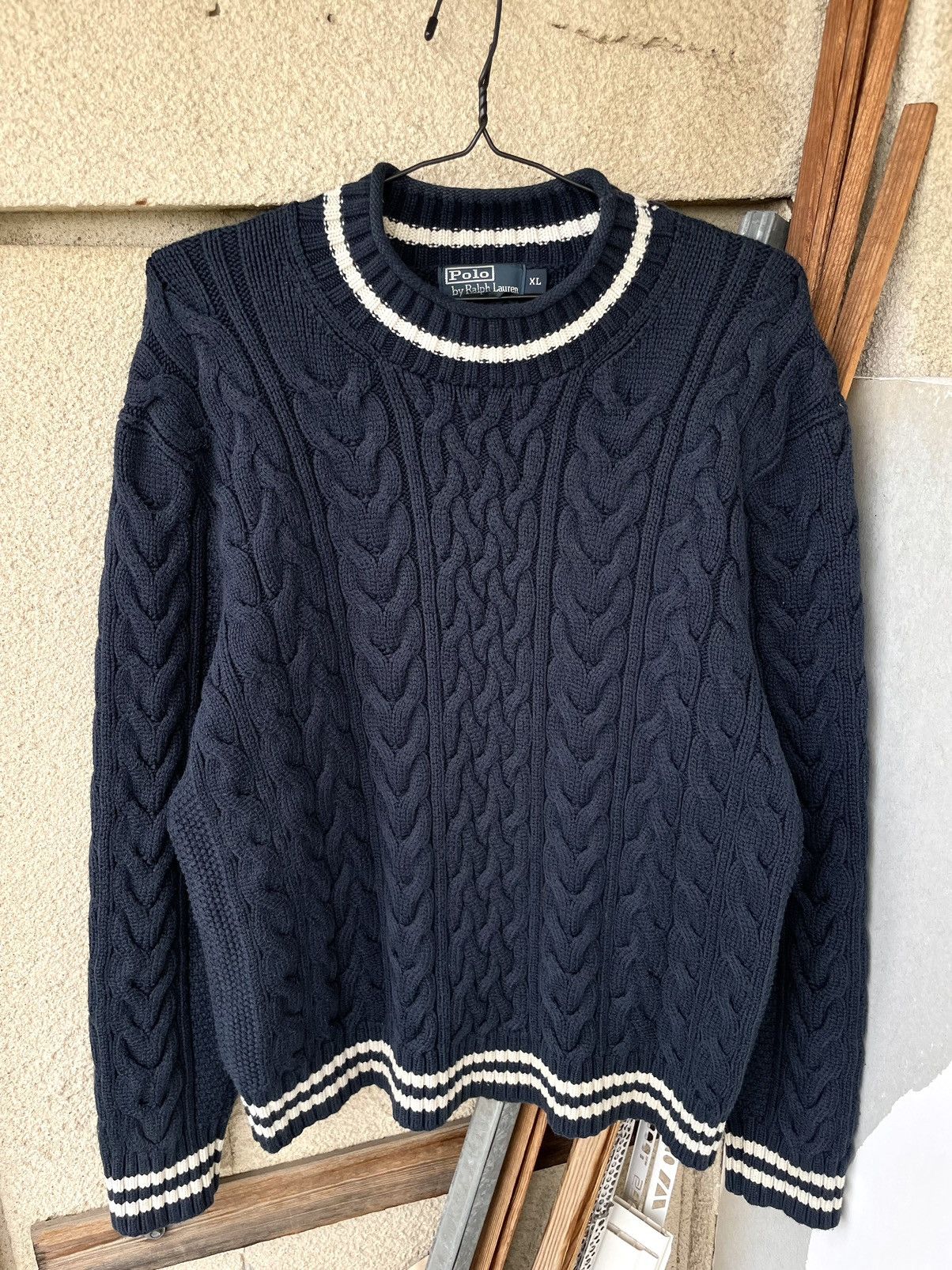 Polo Ralph Lauren Vintage 90s Polo Ralph Lauren Heavy Cable Knit Sweater Size US XL / EU 56 / 4 - 4 Thumbnail