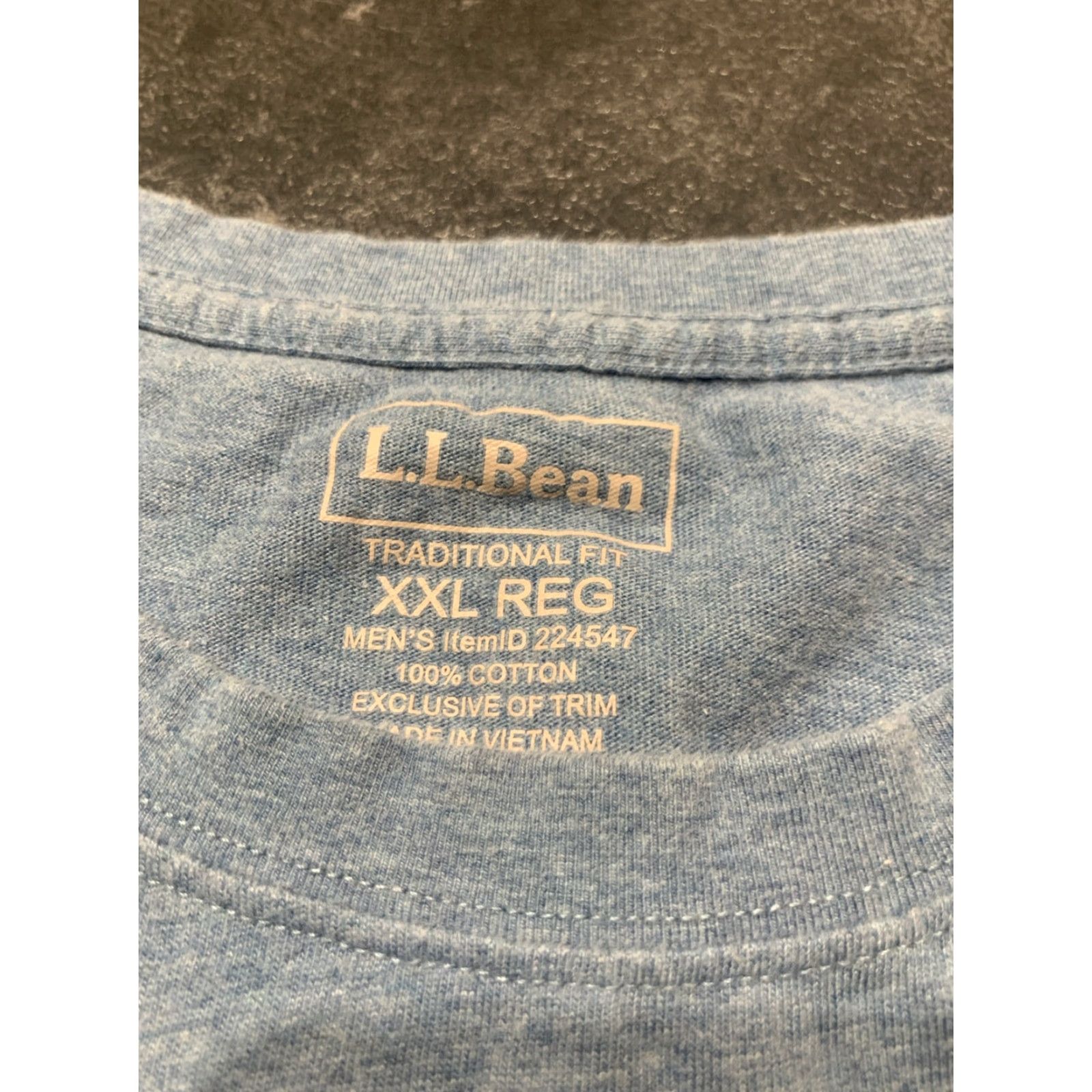 Vintage L.L. Bean T-Shirt Mens 2XL Blue Solid Crew Neck Activewear Short Sleeve Summer Casual Size US XXL / EU 58 / 5 - 7 Thumbnail