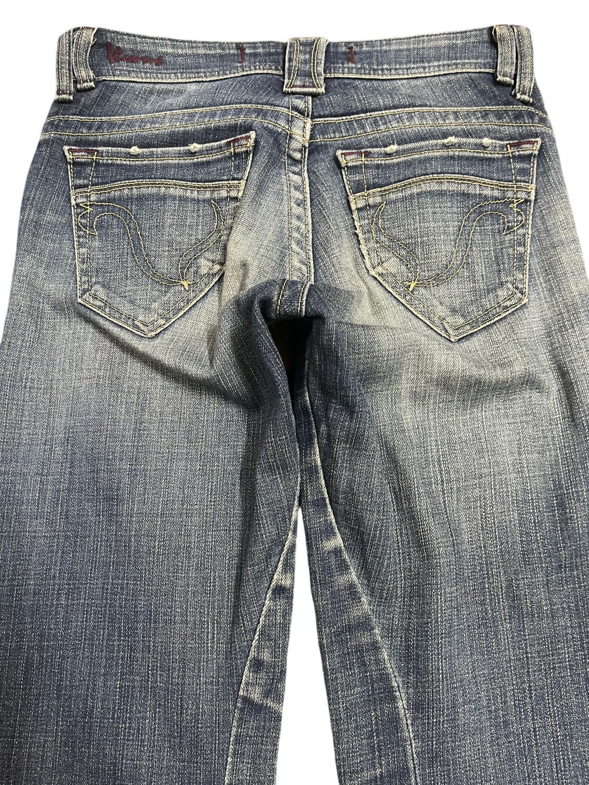 Ksubi Vintage Japanese Brand Blue Wash Distressed Bootcut Jeans Size 27" / US 4 / IT 40 - 5 Thumbnail