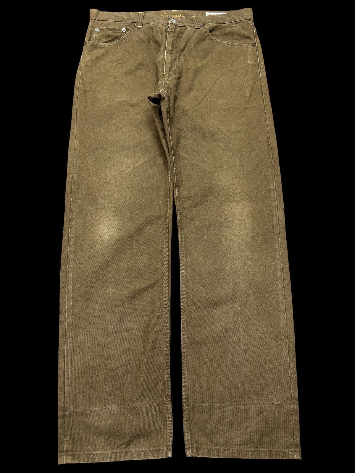 Japanese Brand 💥Japan Minimalist💥Scanner Fundamental Cinch Back Denim F664 Size US 34 / EU 50 - 1 Thumbnail
