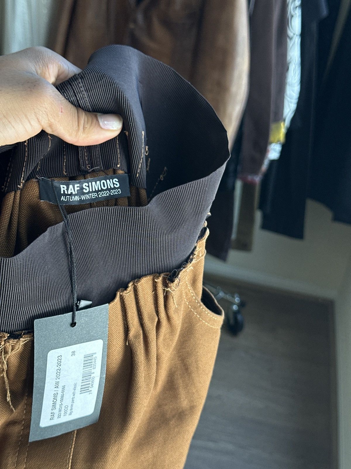 Raf Simons Gathered elastic cinch waist baggy denim Size US 31 - 6 Thumbnail