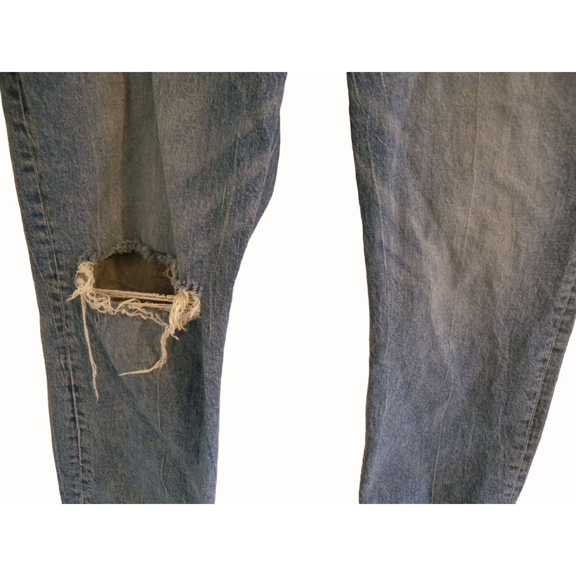 Loft Loft Ann Taylor Capri Jeans 14 Womens Blue Distressed Size 36" / US 14 / IT 50 - 4 Thumbnail