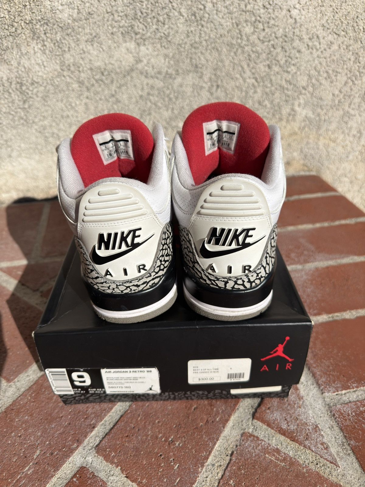 Nike Air Jordan 3 Retro White Cement '88 Dunk Contest (2013) Size US 9 / EU 42 - 4 Thumbnail