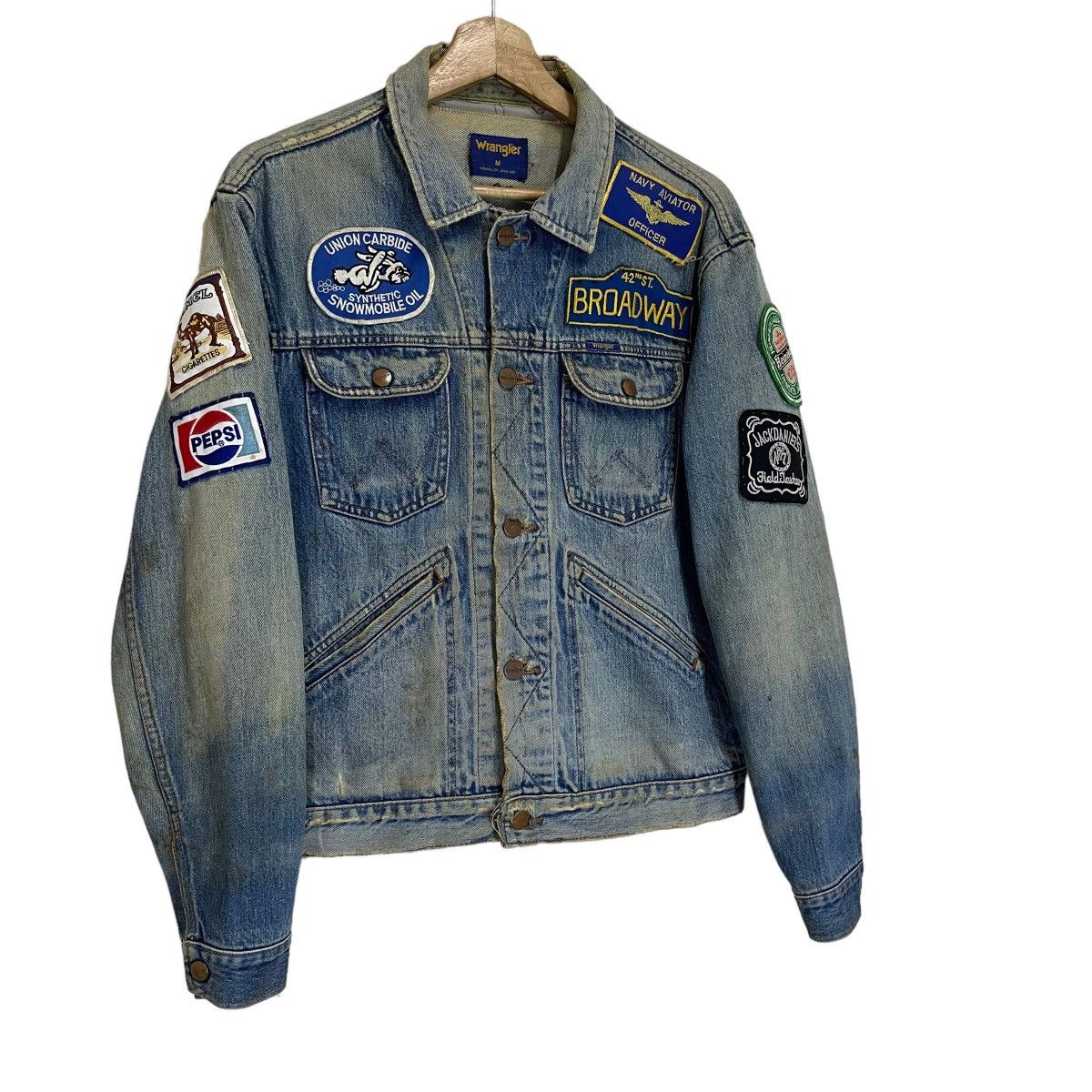 Wrangler Vintage Wrangler Pachwork Trucker Denim Jacket Size US M / EU 48-50 / 2 - 2 Thumbnail
