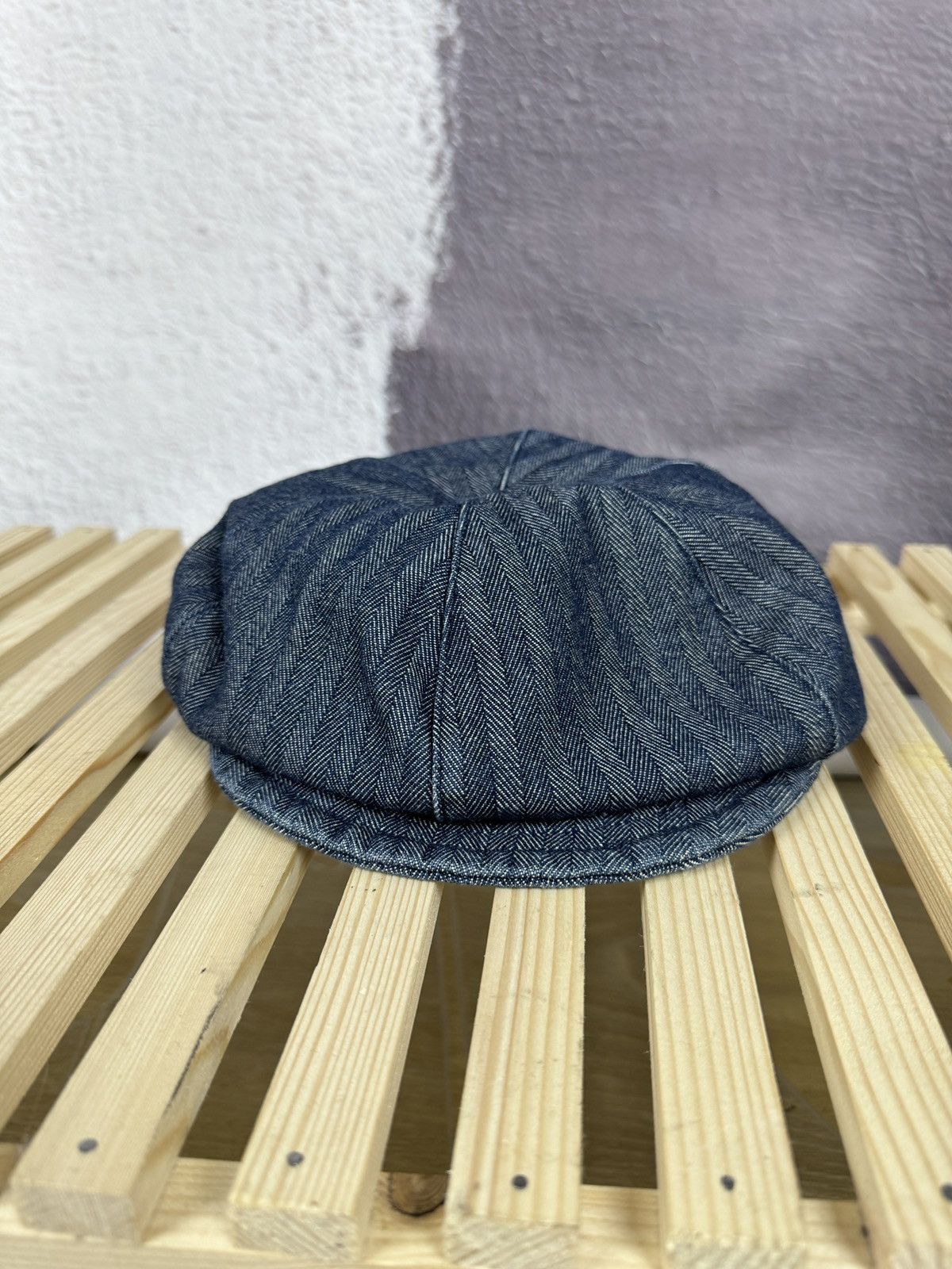 Japanese Brand Milsa Second Femmes Chamantes newsboy baker’s hat denim Size ONE SIZE - 4 Thumbnail