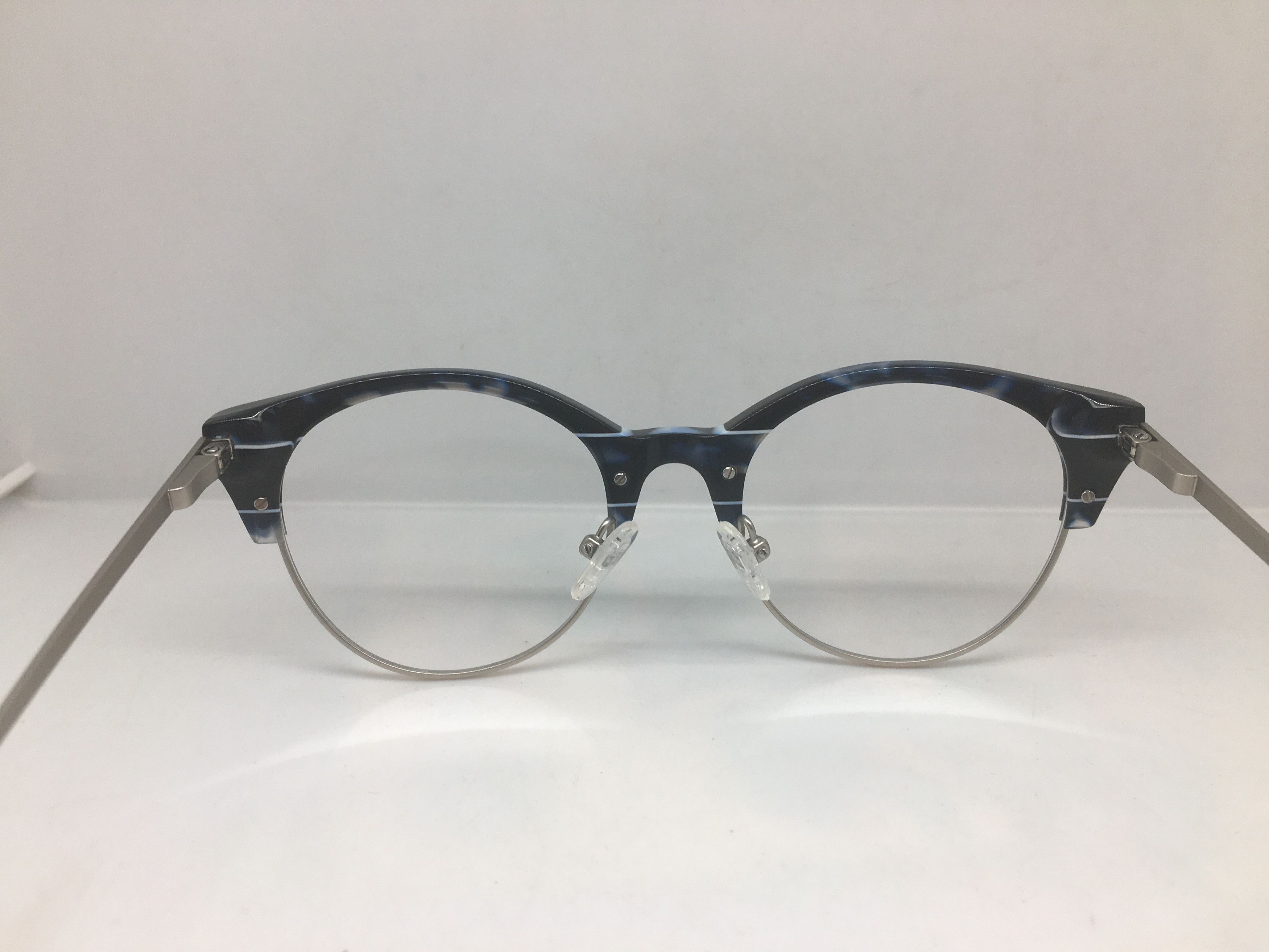 Other Mod Malcolm X Blue Silver Eyeglasses Frame Size ONE SIZE - 4 Thumbnail