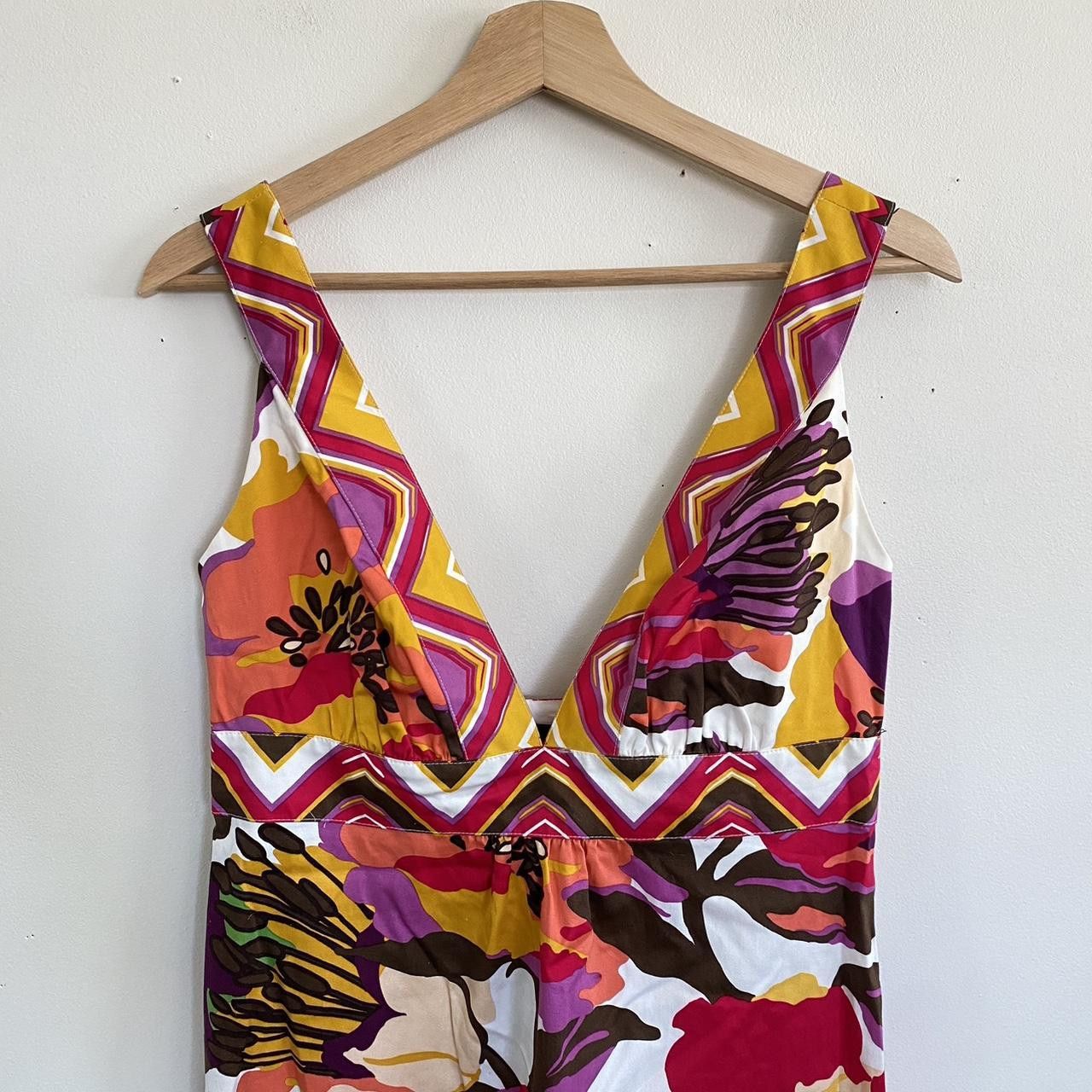 Designer ANA A NEW APPROACH MULTICOLOR DRESS 70S VIBE SIZE 6 WOMENS Size M / US 6-8 / IT 42-44 - 3 Thumbnail