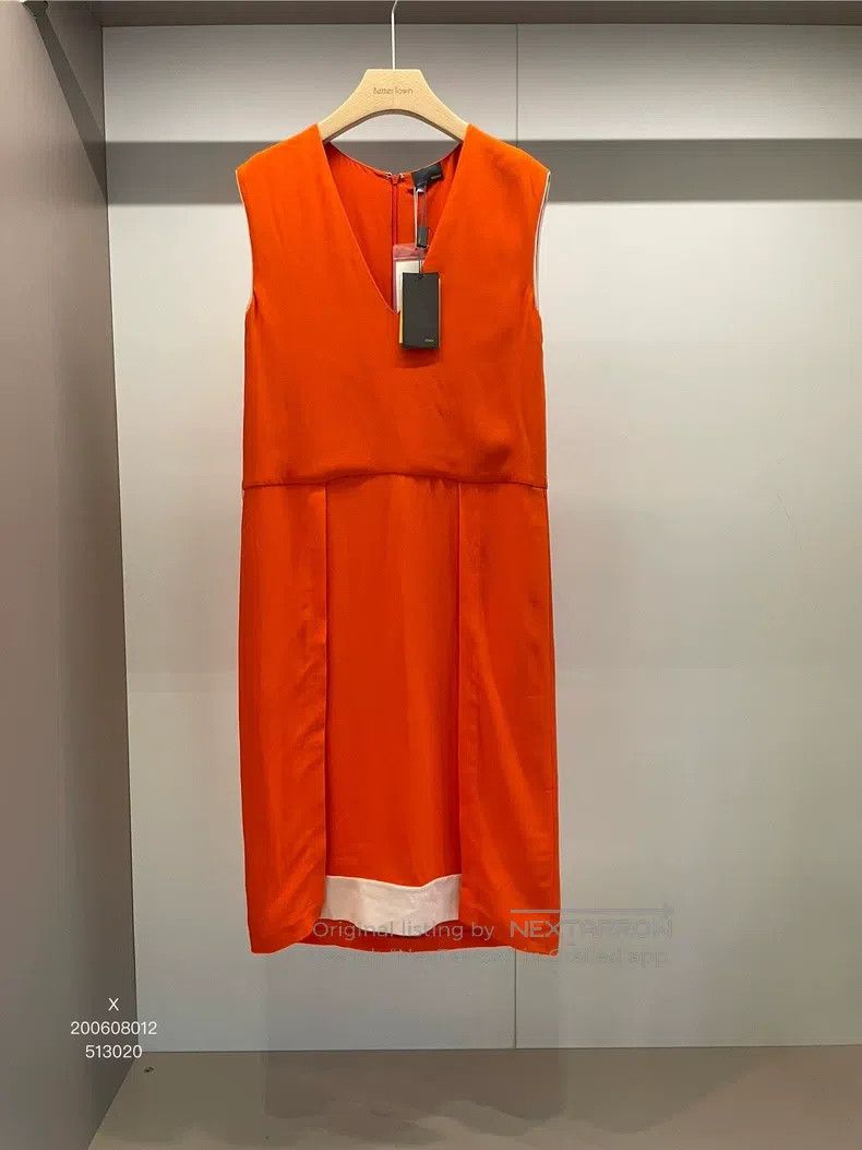 Fendi Fendi Orange fiber mulberry silk dress Size S / US 4 / IT 40 - 1 Thumbnail