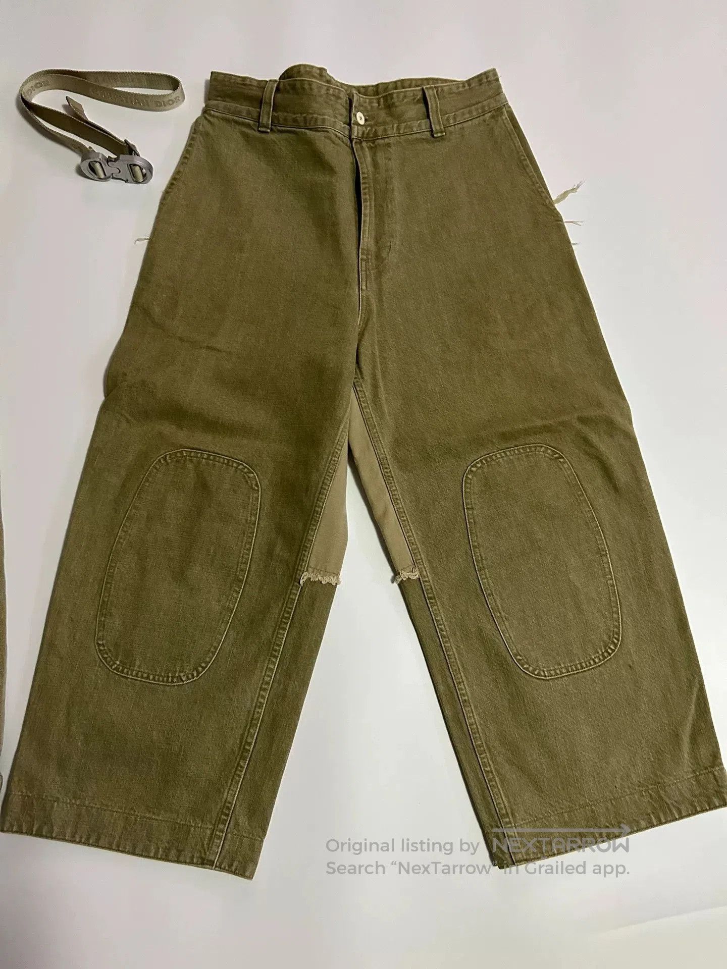 Porter Classic olive green relaxed fit denim pants. Size US 28 / EU 44 - 5 Thumbnail