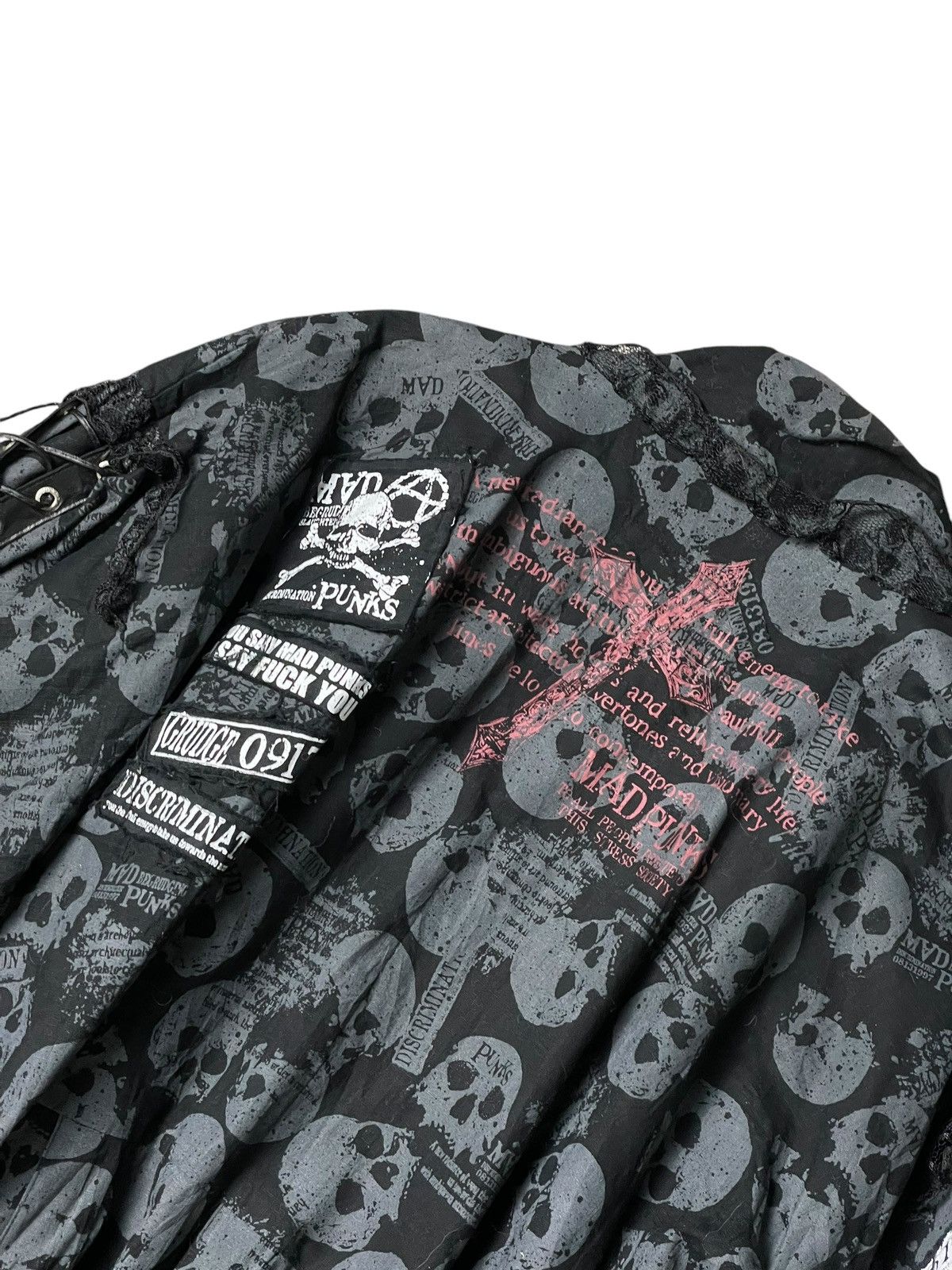 Japanese Brand MAD PUNKS SKULL PRINT YUKATA KIMONO (98) Size US S / EU 44-46 / 1 - 11 Thumbnail