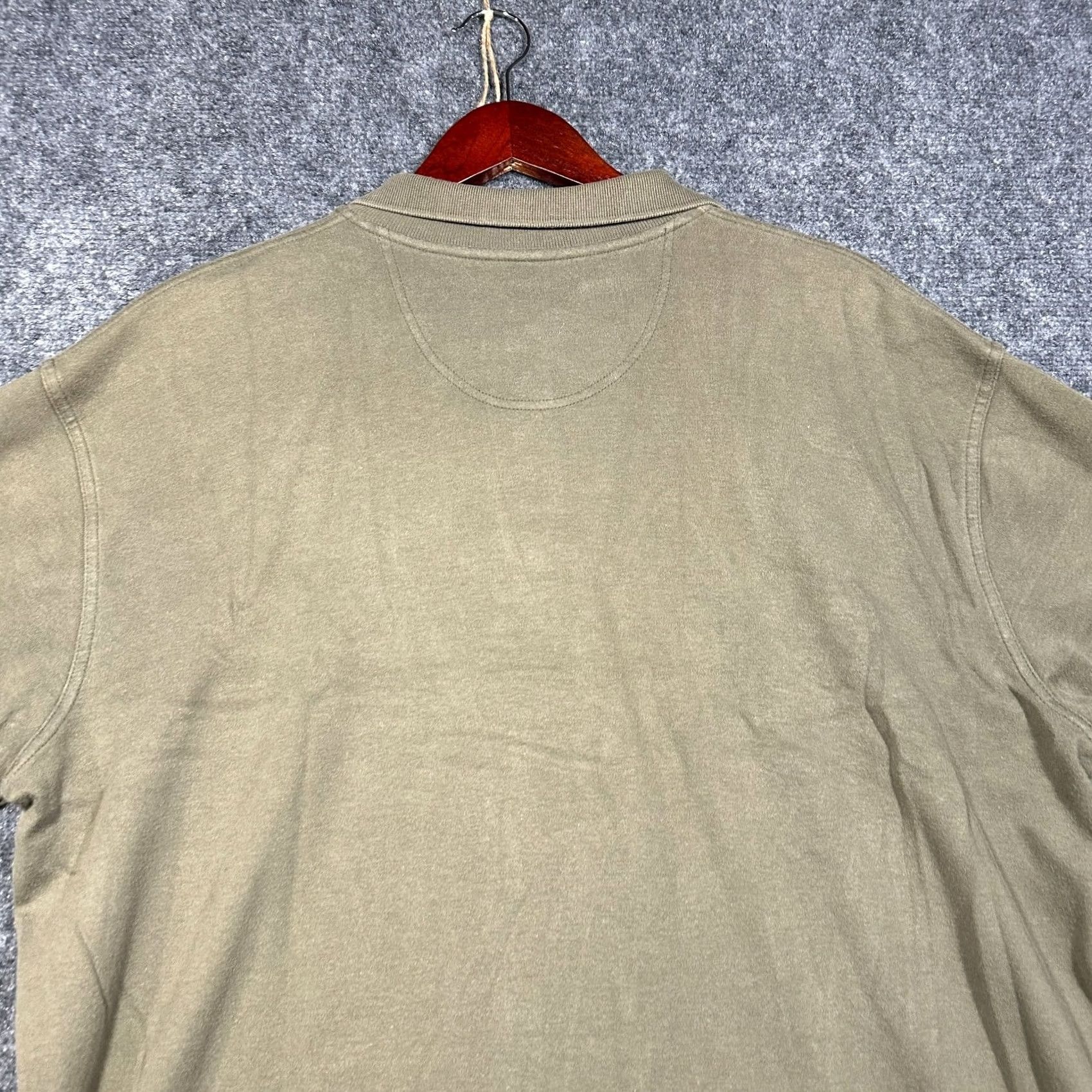 Eddie Bauer Eddie Bauer Mens Large Tall Green Cotton Short Sleeve Polo Shirt Split Hem Size US L / EU 52-54 / 3 - 8 Thumbnail