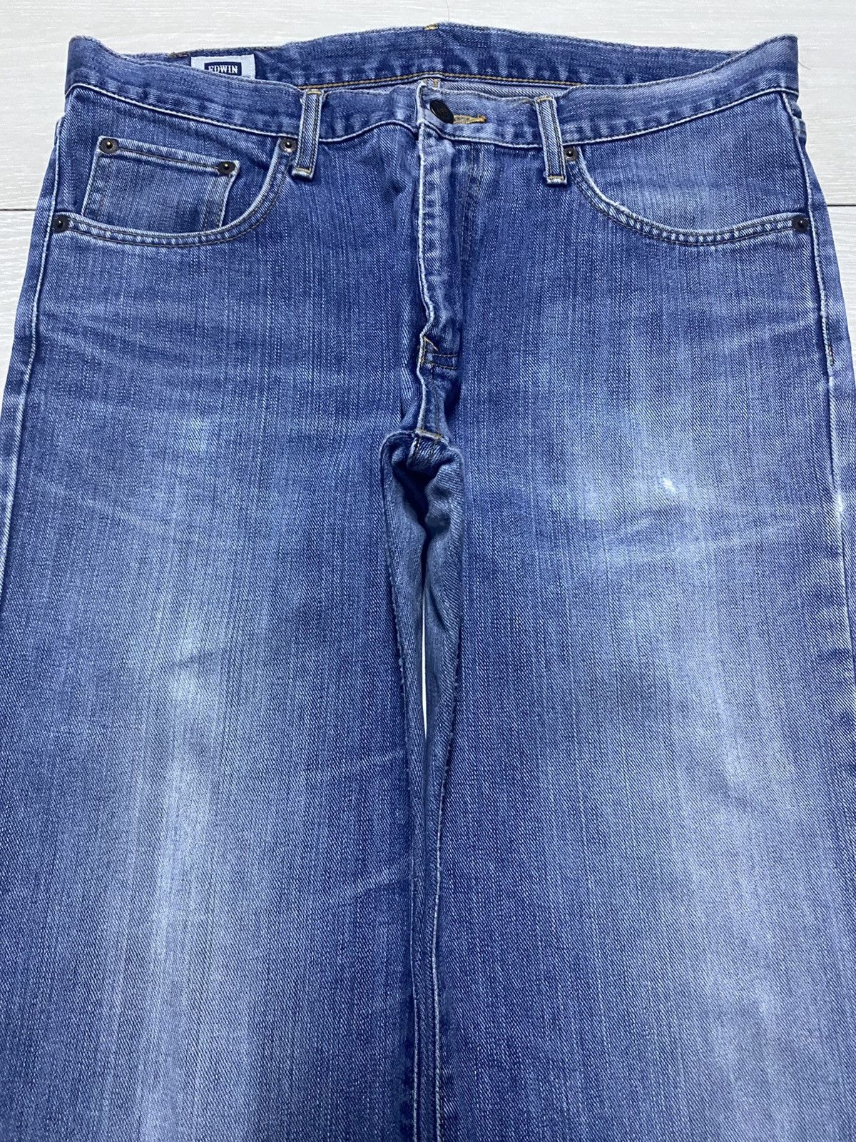 Edwin Vintage Edwin 402 Blue Wash Straight Jeans Size US 34 / EU 50 - 3 Thumbnail