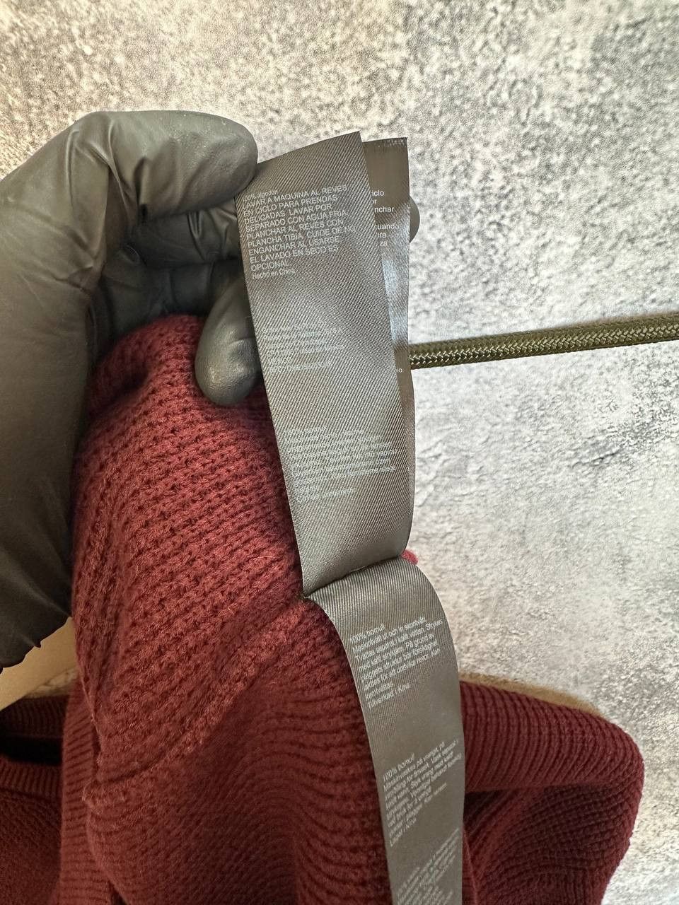 Allsaints ALLSAINTS Rias Crew Waffle Knit Sweater Burgundy Pullover Size US L / EU 52-54 / 3 - 13 Thumbnail