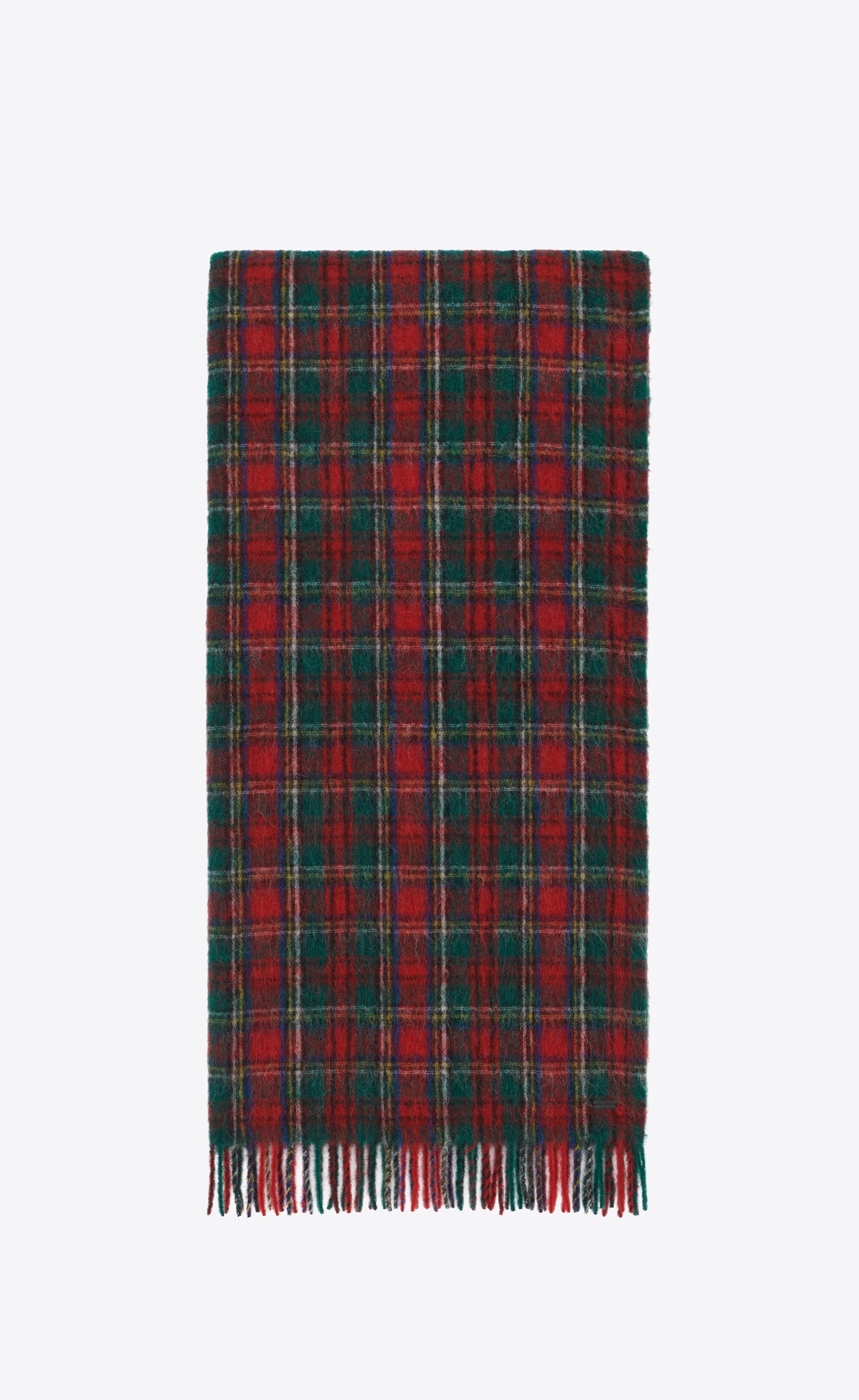 Saint Laurent Paris o1s1wg111224 Size: OS / Extra-Long Scarf in Alpaca, Wool Size ONE SIZE - 2 Thumbnail