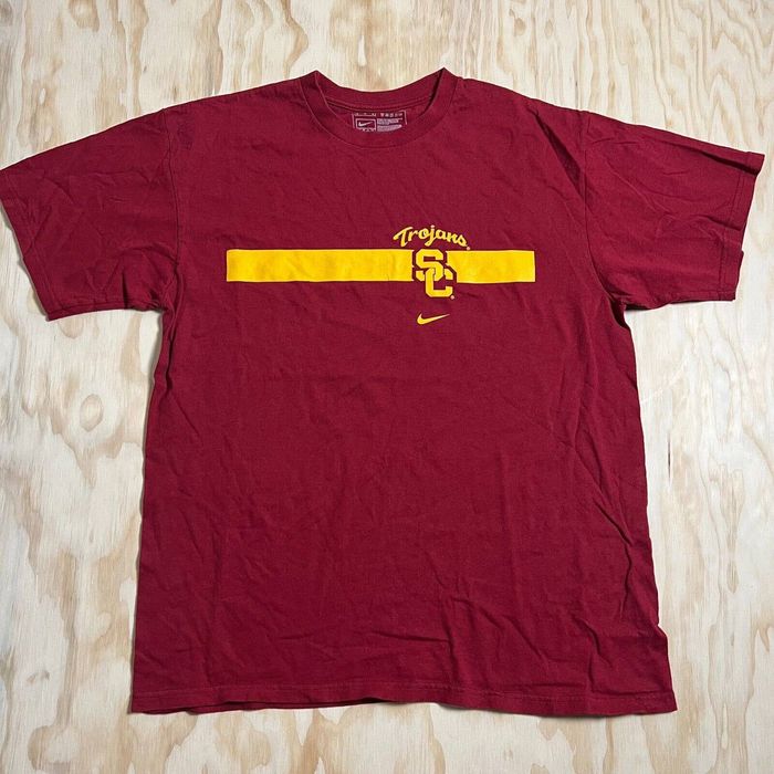 Nike Vintage Nike USC Trojans Shirt M Red Football Center Swoosh | Grailed