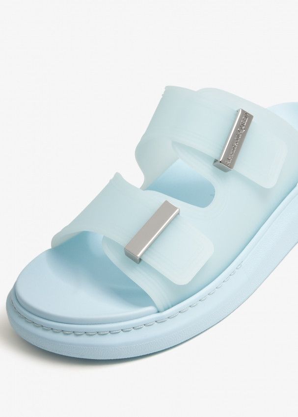 Alexander McQueen o1y0225 Slides in Sky Blue Size US 5 / IT 35 - 4 Thumbnail