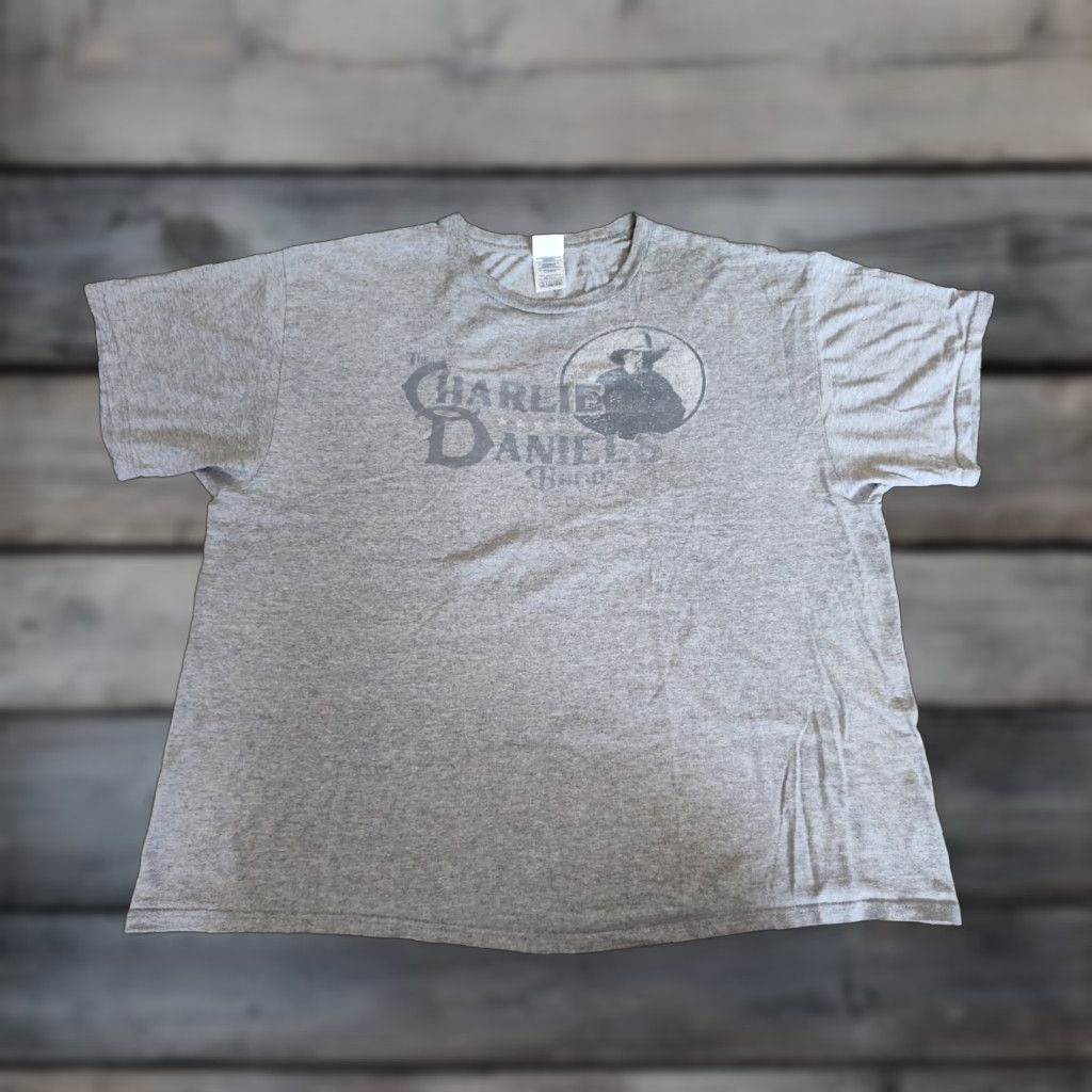 Vintage VINTAGE Charlie Daniels Band Tee Shirt Mens Gray 2XL T-Shirt Short Sleeve Crew Neck Graphic Print Band Music 90s N/A Size US XXL / EU 58 / 5 - 1 Thumbnail