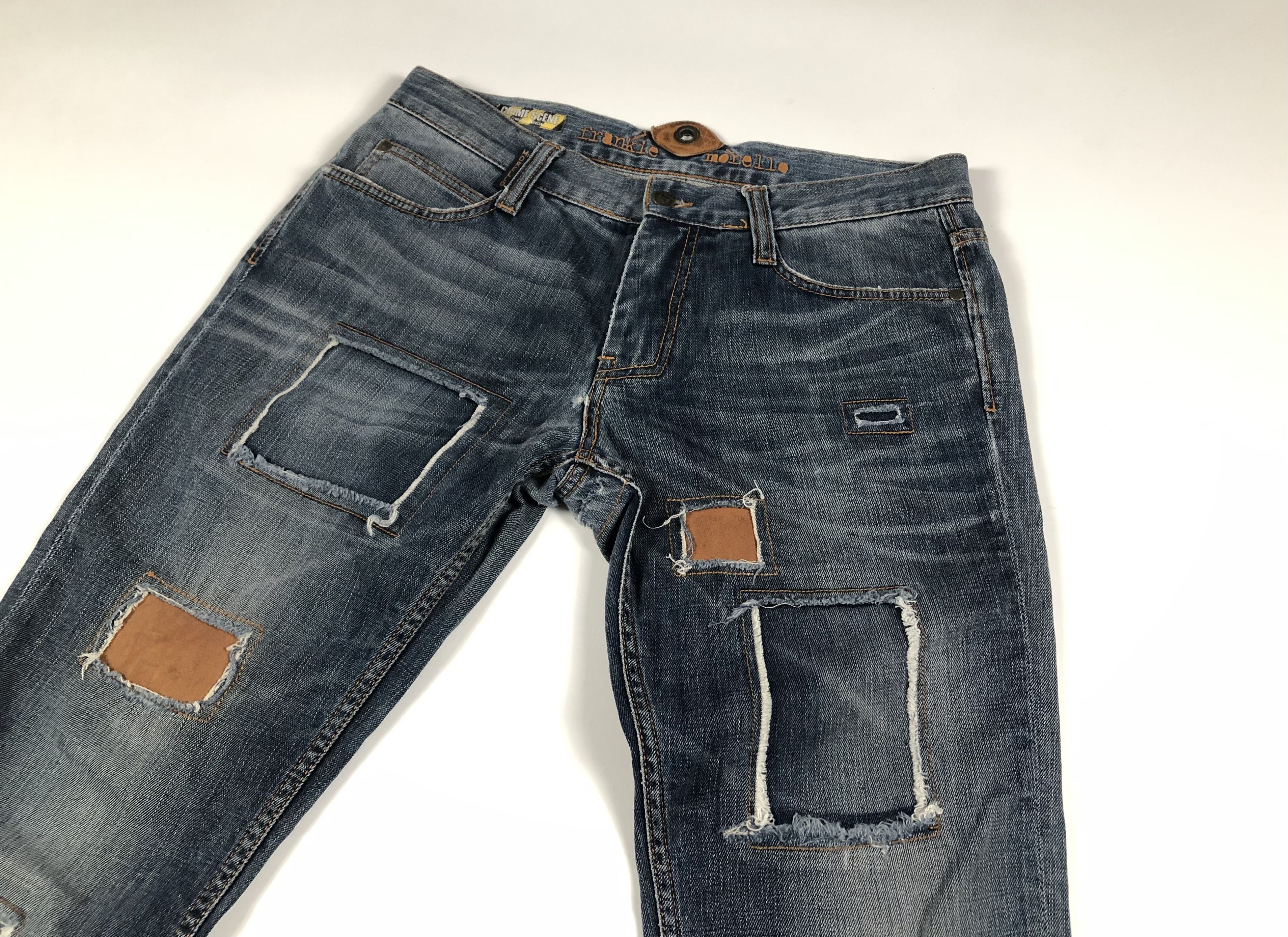 Frankie Morello Frankie Morello Leather Patches Vulcano Super Skinny Jeans Size US 32 / EU 48 - 2 Thumbnail