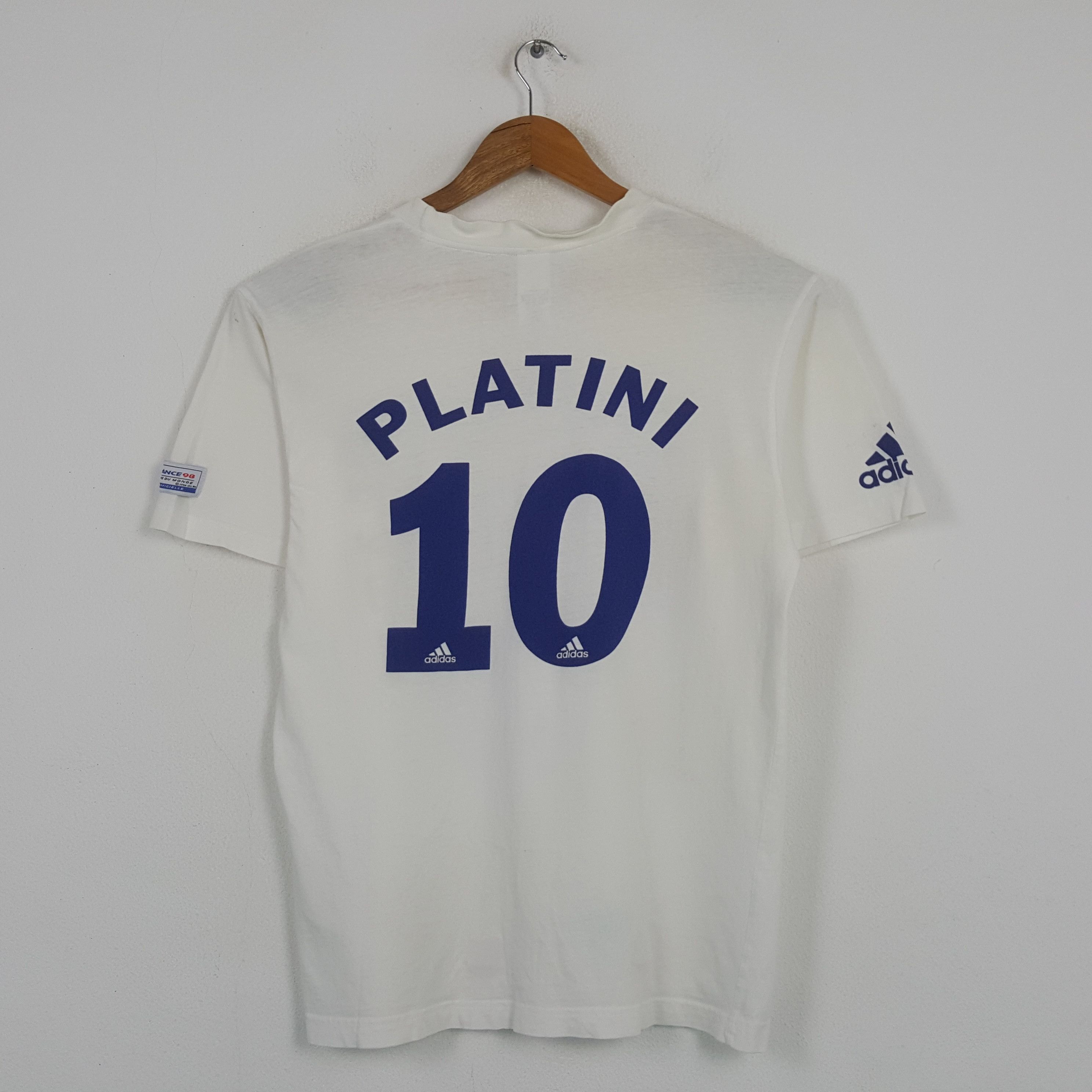 Adidas × Vintage Vintage ADIDAS FRANCE98 Platini Player T-shirt C294N19 Size US M / EU 48-50 / 2 - 3 Thumbnail