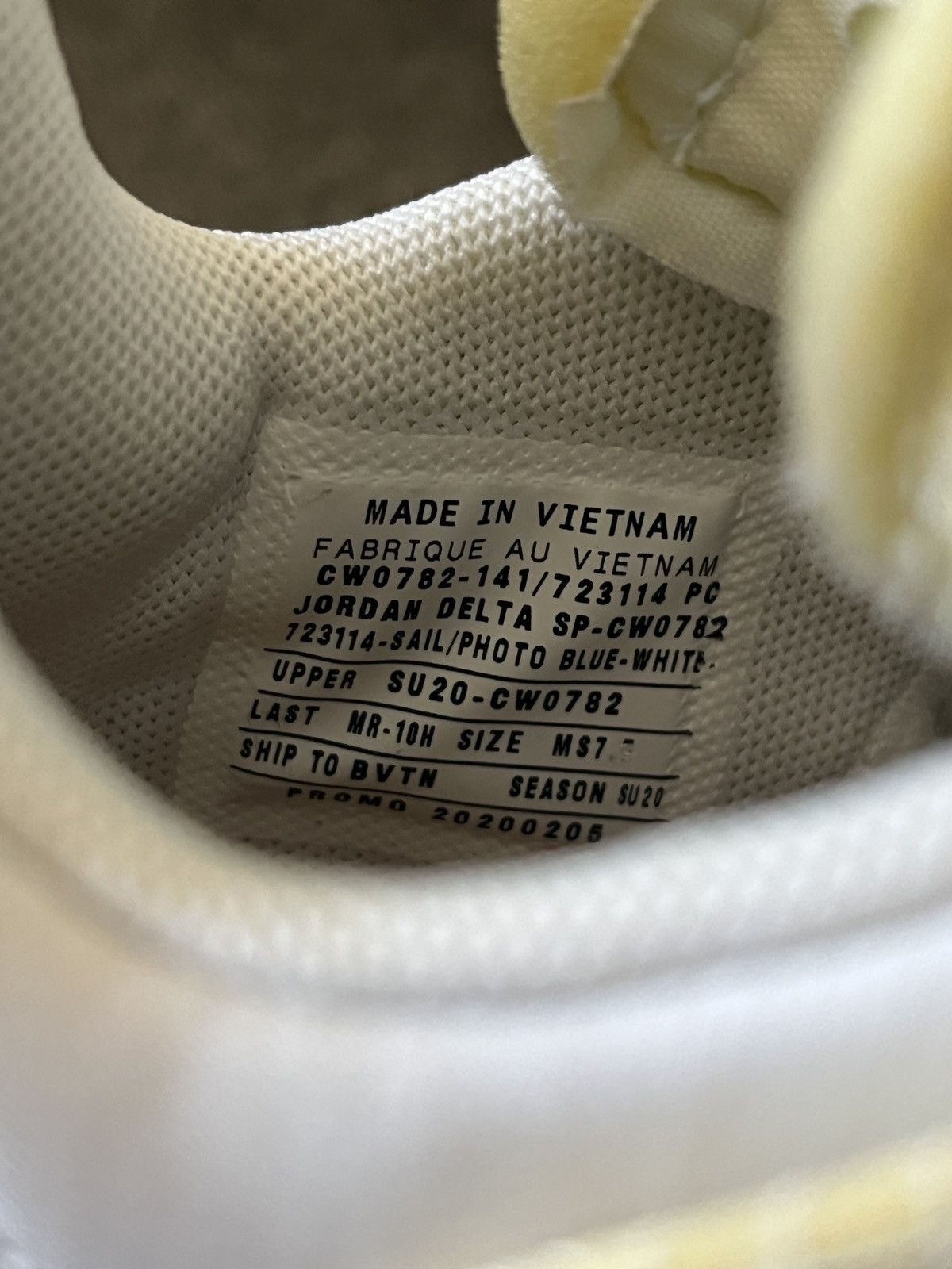 Jordan Brand Promo Pair Air Jordan Delta SP Sail Mens Sz 7 Size US 7 / EU 40 - 9 Thumbnail