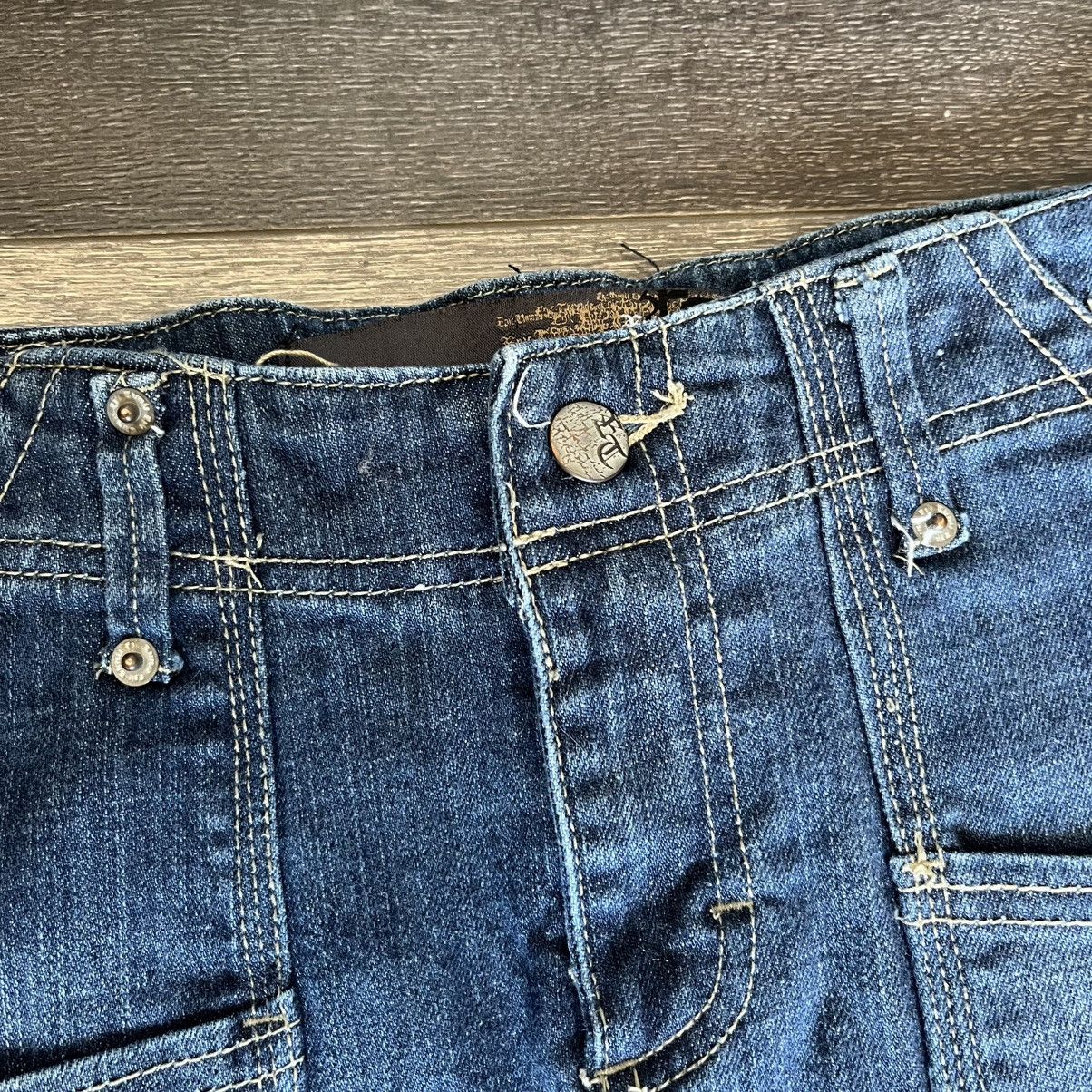 Vintage Vintage Y2K 2000s Epic Threads Denim Jean Mini Skirt Washed Size 26" / US 2 / IT 38 - 4 Thumbnail