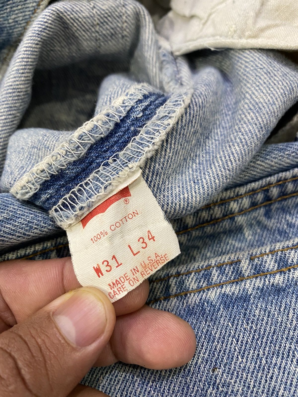 Levi's × Levi's Vintage Clothing × Vintage W31x31 vintage levi's 501 faded made in USA Size US 31 - 7 Thumbnail