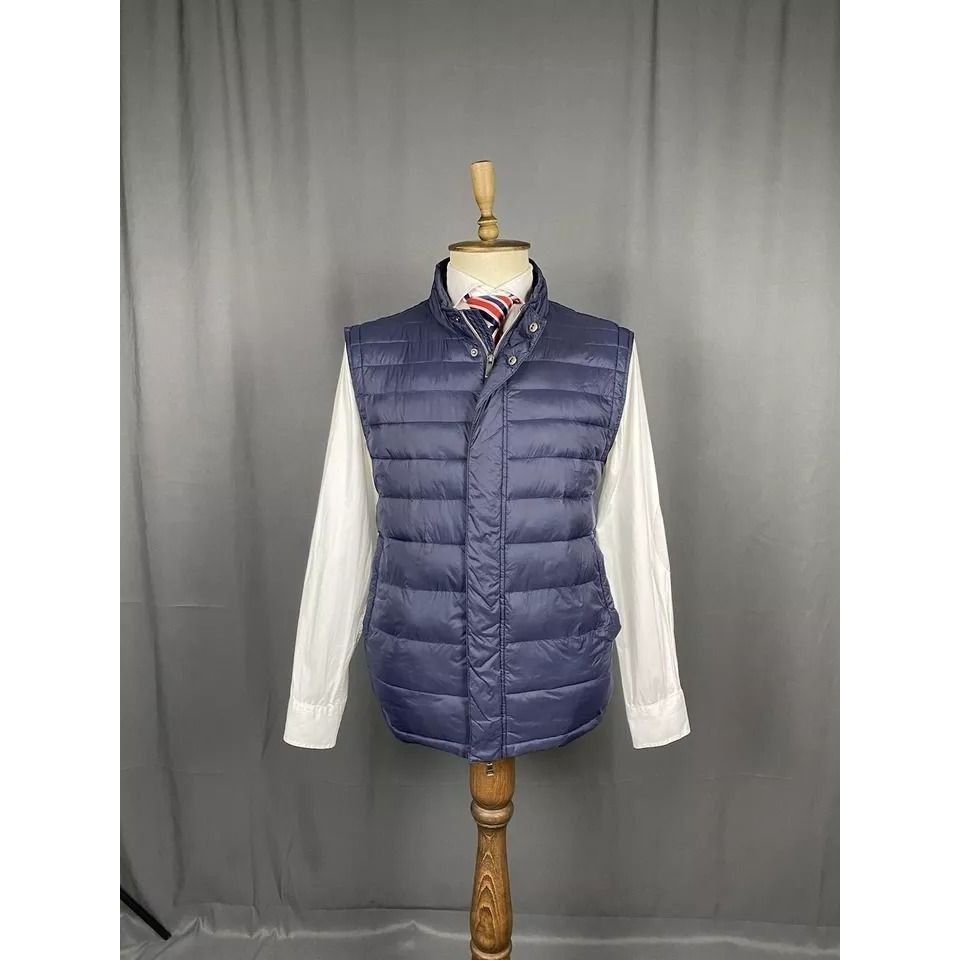 Boggi Boggi Men's Blue Down Insulated Puffer Vest Size 3XL Size US XXL / EU 58 / 5 - 2 Thumbnail
