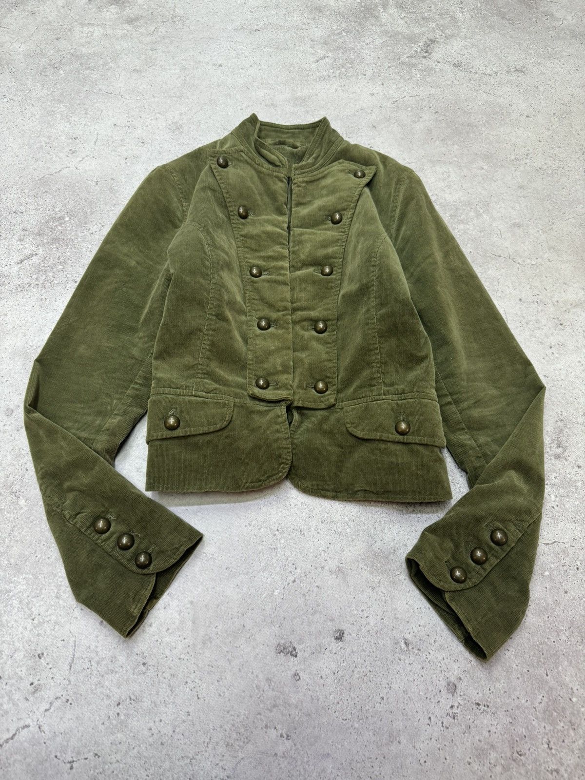 Hedi Slimane Vintage Velour Corduroy Napoleon Hussar Button Jacket Size US S / EU 44-46 / 1 - 2 Thumbnail
