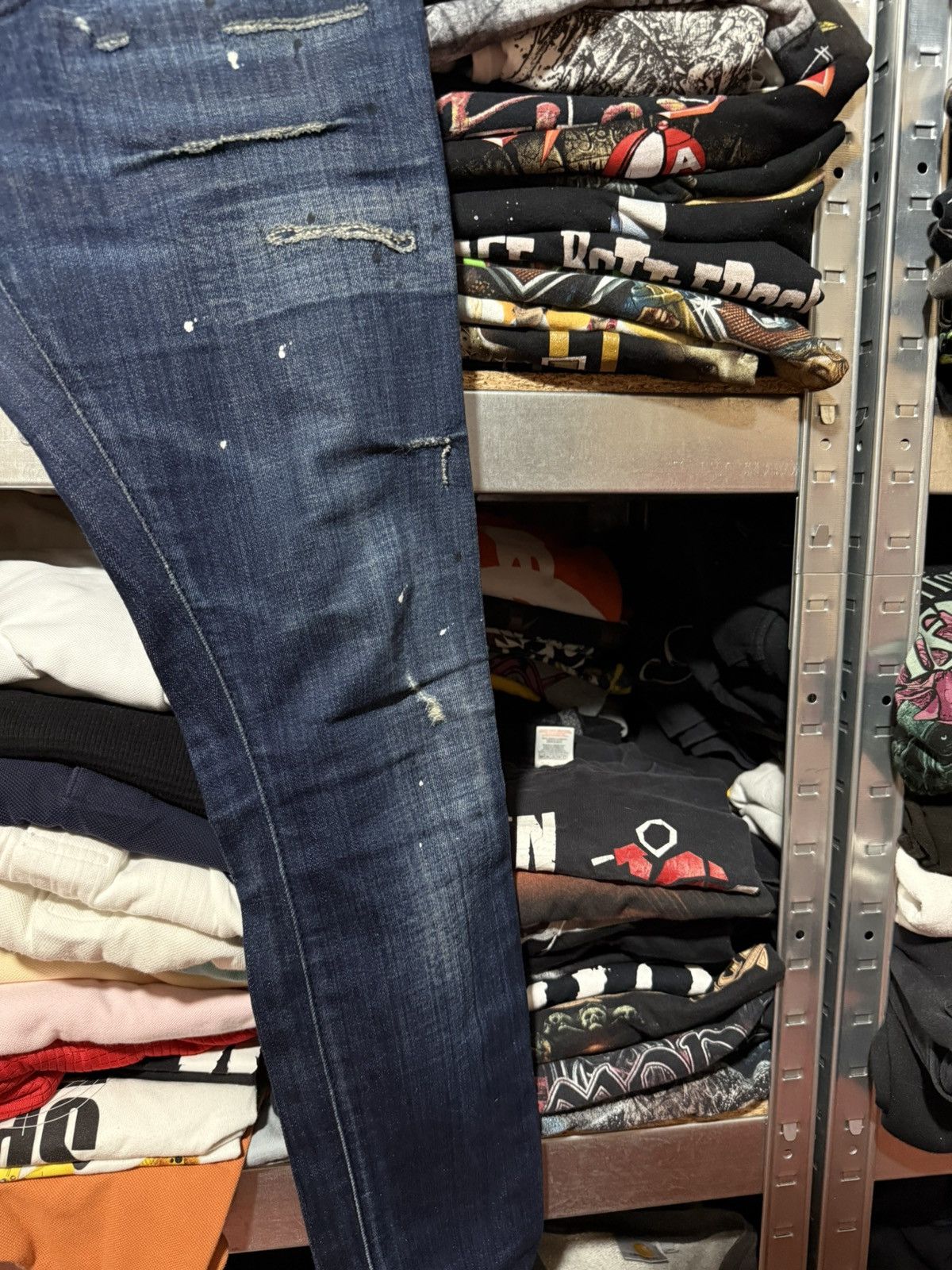 Dsquared2 Rare Luxury Dsquared2 Distressed Denim Navy Jeans Y2K Hype Size US 28 / EU 44 - 6 Thumbnail