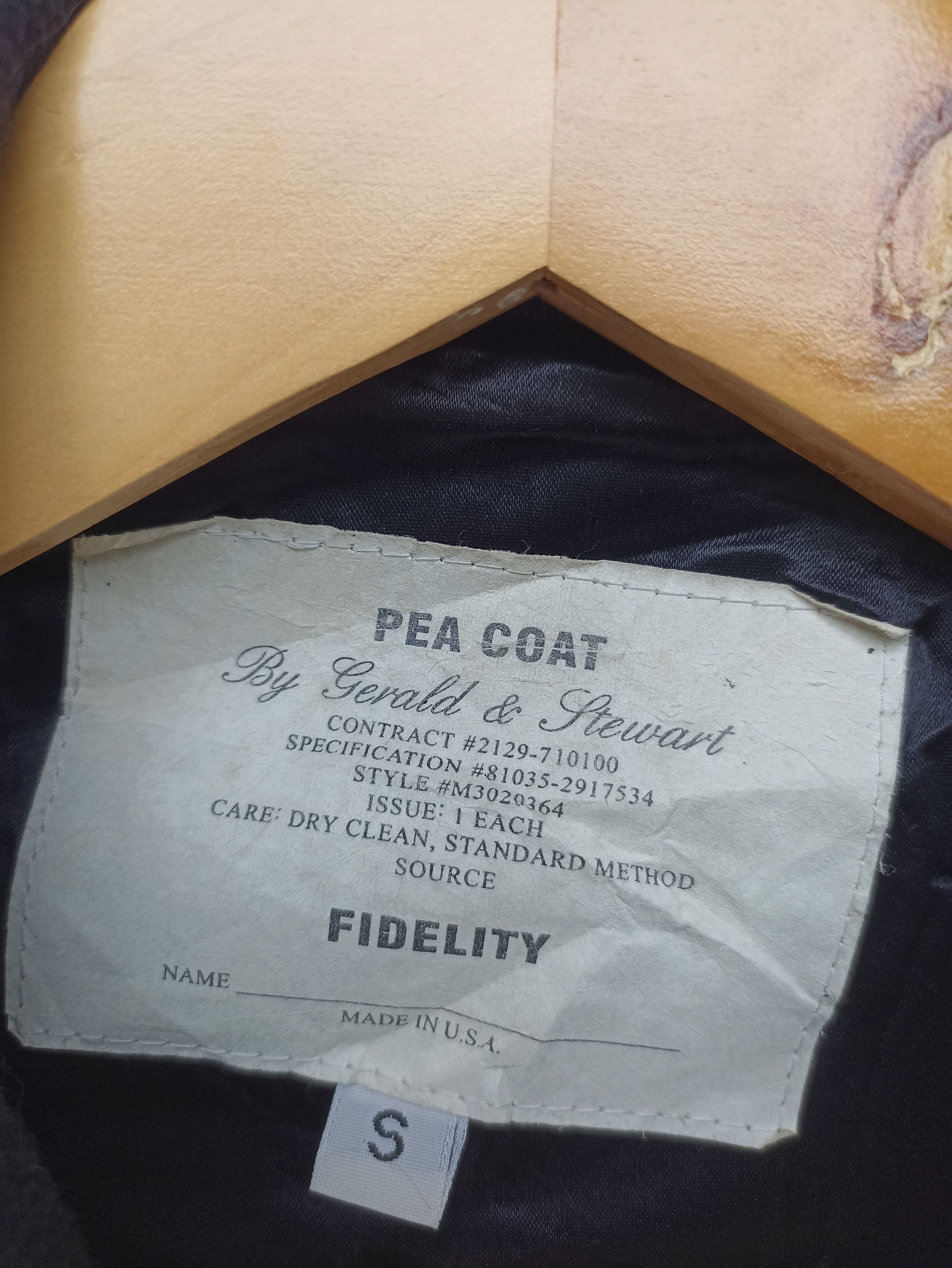 Fidelity Vintage Fidelity pea coat by Gerald & Steward wool coat Size US S / EU 44-46 / 1 - 5 Thumbnail