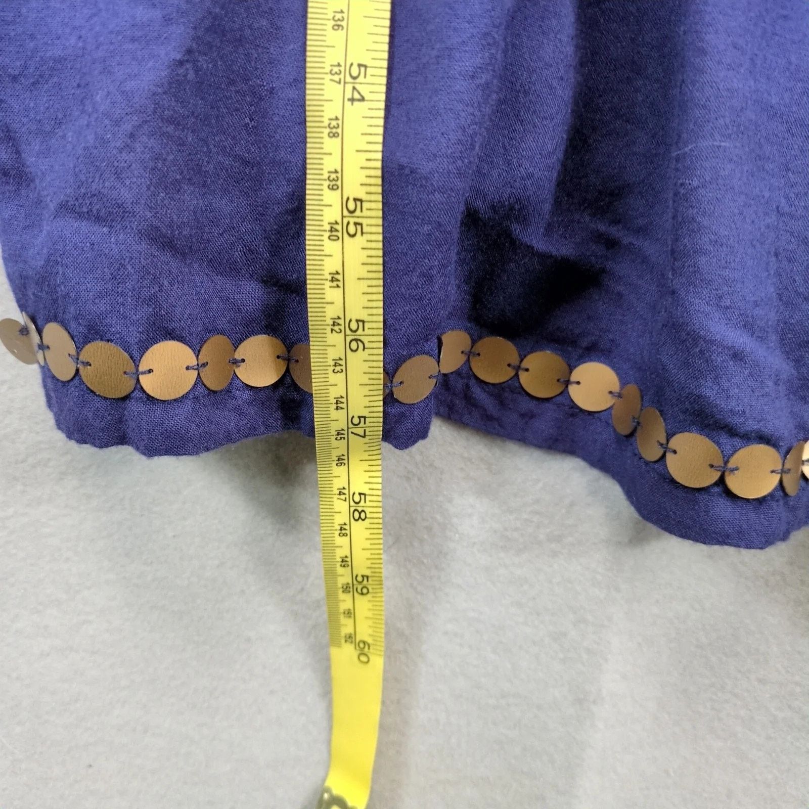 Other Charlotte Russe Navy Tiered Maxi Dress S Brass Beads Size S / US 4 / IT 40 - 9 Thumbnail