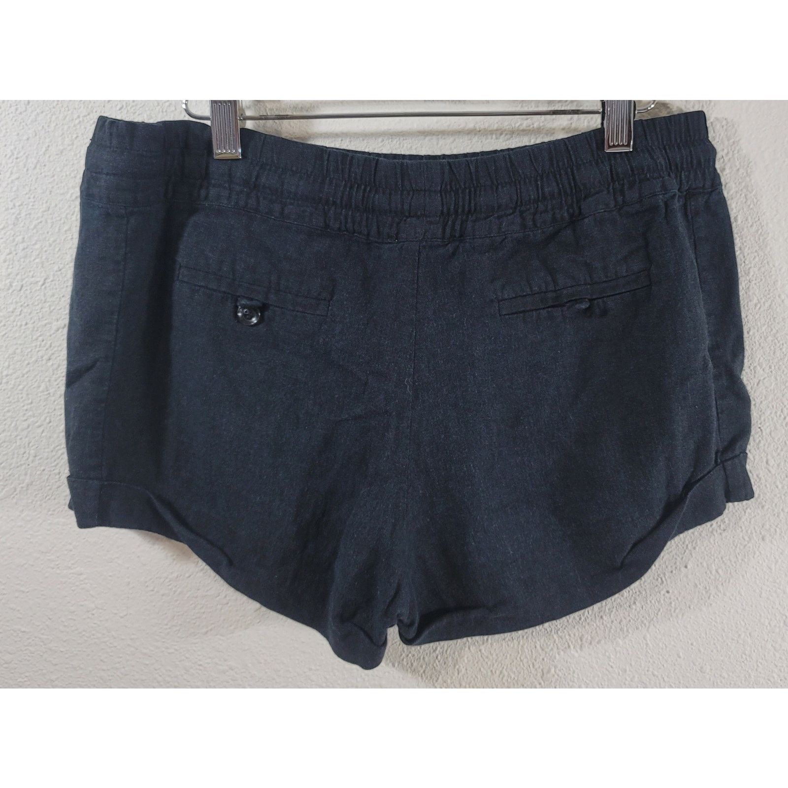 Other Love Tree Black Flat Front Drawstring Shorts Medium Soft Size 32" / US 10 / IT 46 - 2 Thumbnail