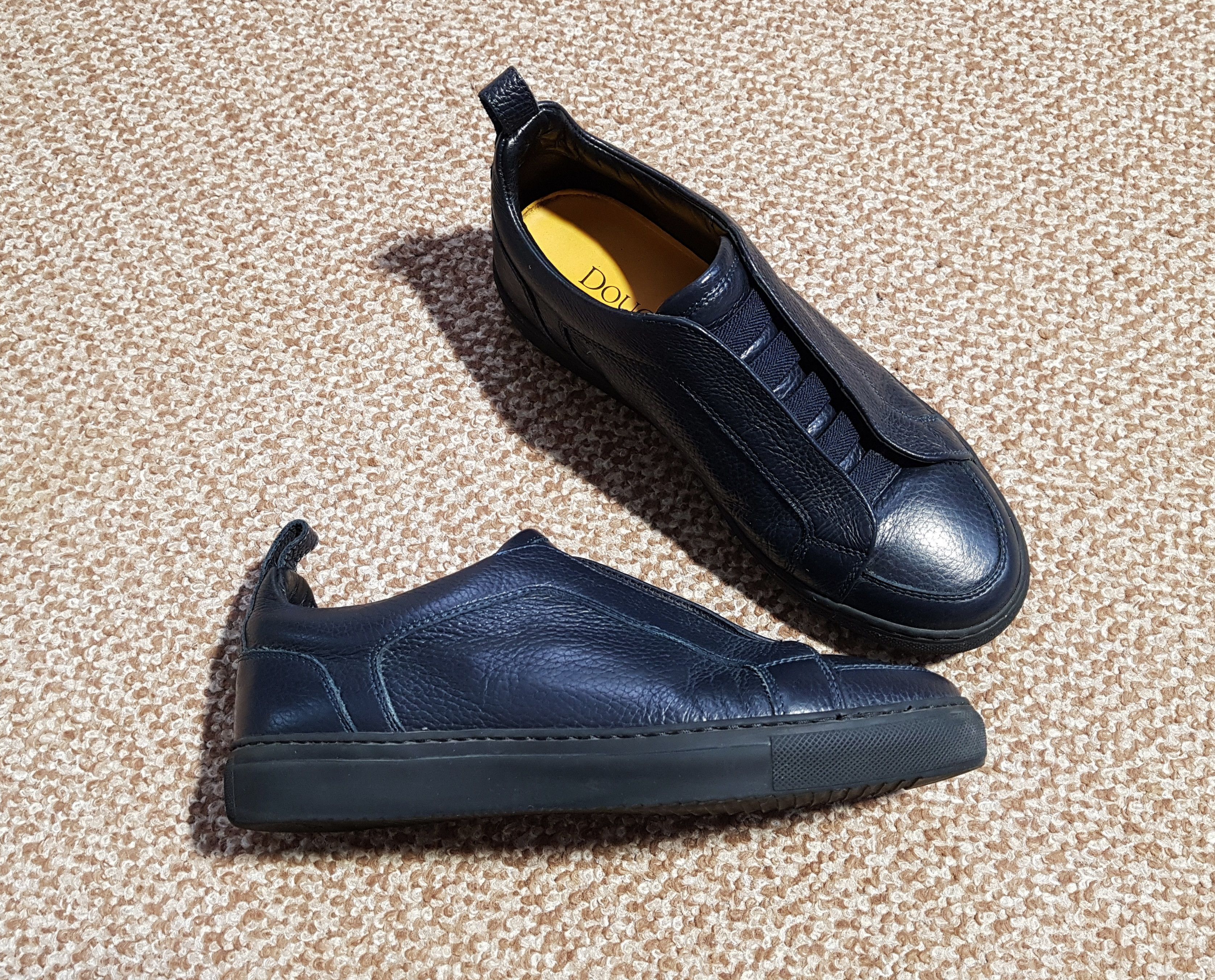 Doucal's Doucal's Leather Roger Blue Sneakers Slip-on sz 40 Size US 7.5 / EU 40-41 - 1 Thumbnail
