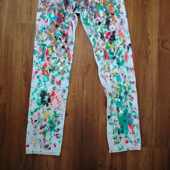 Other Vintage Levi's 501 Button Fly Painter Distressed Denim Jeans Size 28" / US 6 / IT 42 - 4 Thumbnail