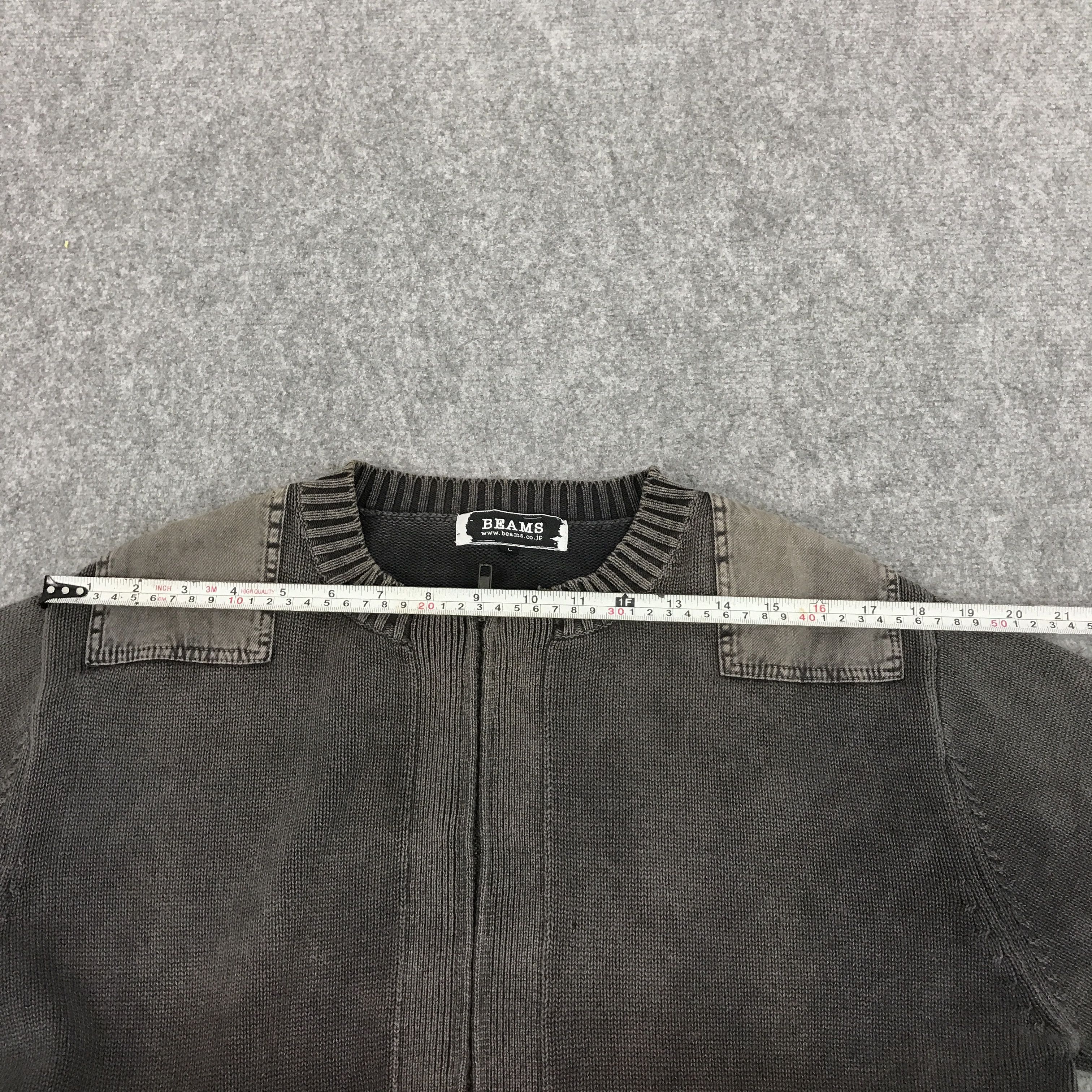 If Six Was Nine × Japanese Brand × Le Grande Bleu (L.G.B.) BEAMS JAPAN BLACK FADED KNITWEAR ZIPPER JACKET Size US L / EU 52-54 / 3 - 9 Thumbnail