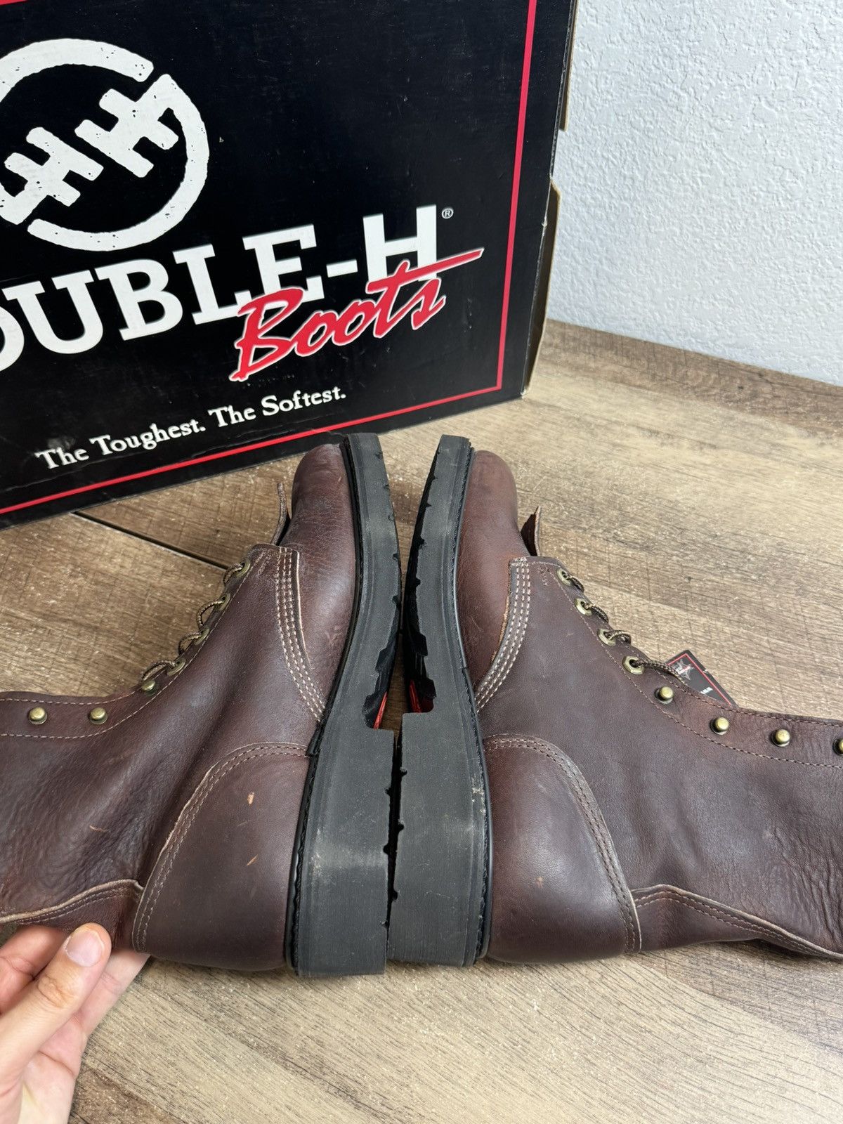 DOUBLE HELIX Double H Boots 9714 Men’s Size 7.5 D Boots Leather Lacer Size US 7.5 / EU 40-41 - 5 Thumbnail