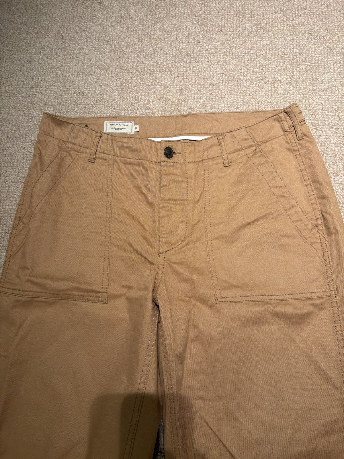 Maison Kitsune Maison Kitsune Beige Pants Size US 33 - 2 Thumbnail