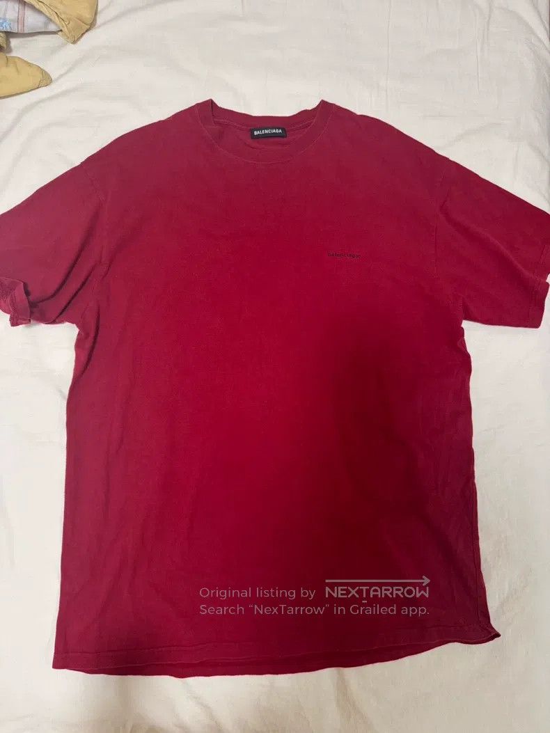 Balenciaga Balenciaga Solid Color Round Neck Straight Short Sleeve T- Size US S / EU 44-46 / 1 - 1 Thumbnail