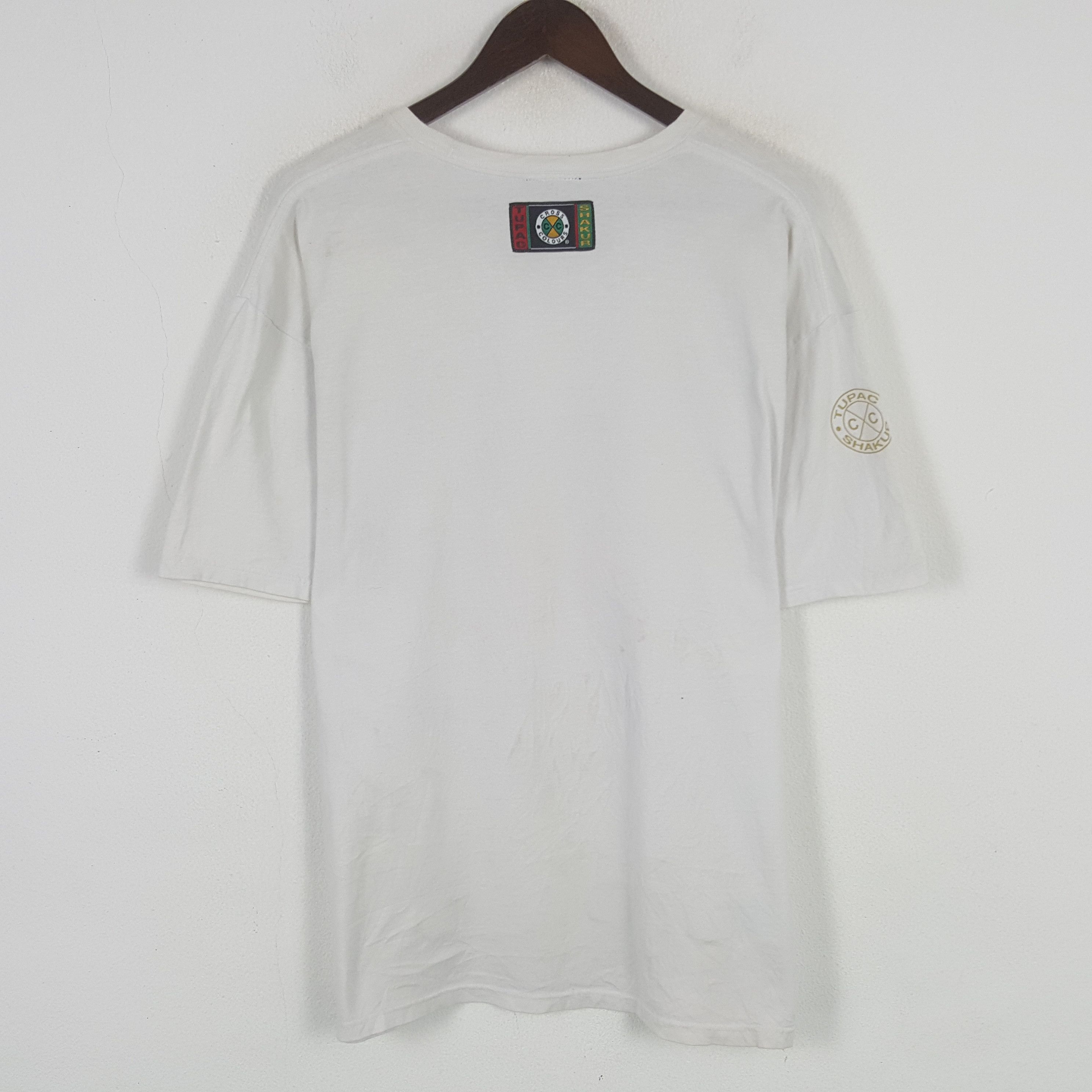 Cross Colours × Rap Tees × Vintage Vintage Tupac Shakur American Rapper Tshirt Size US XL / EU 56 / 4 - 3 Thumbnail