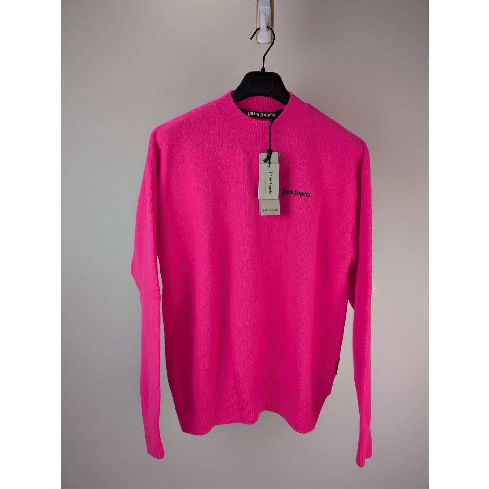 Palm Angels o1rshd1 Basic Logo Sweater in Fuchsia / Black Size US XS / EU 42 / 0 - 9 Thumbnail