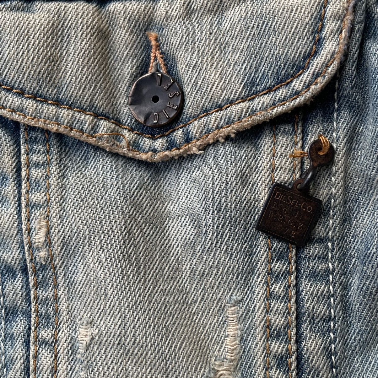 Diesel VINTAGE DIESEL LEATHER PILE BLANKET LINED DENIM JACKET Size US S / EU 44-46 / 1 - 15 Thumbnail