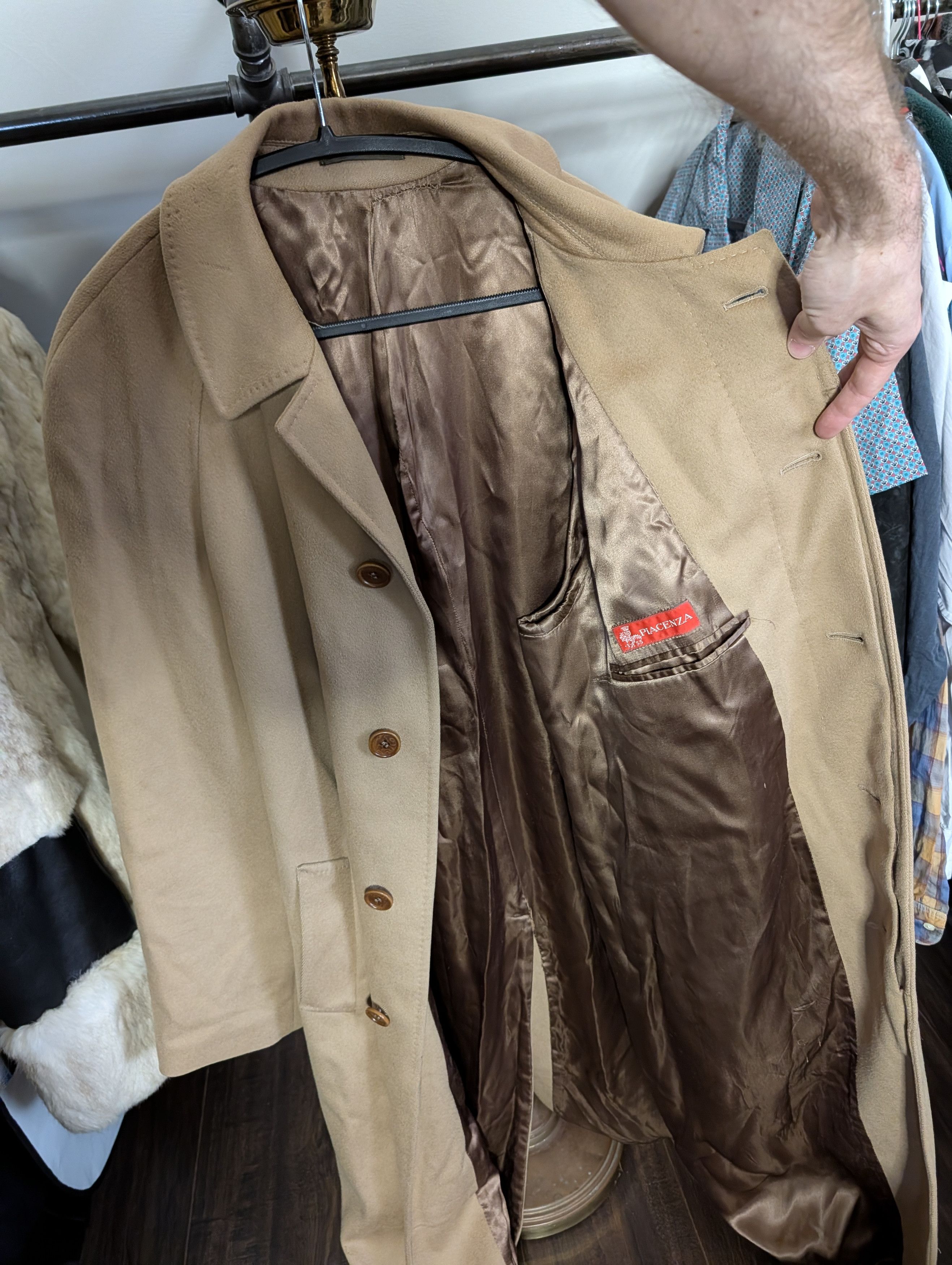 PIACENZA 1833 Piacenza Caesar virgin wool fleece camel overcoat 52R Size US XL / EU 56 / 4 - 10 Thumbnail