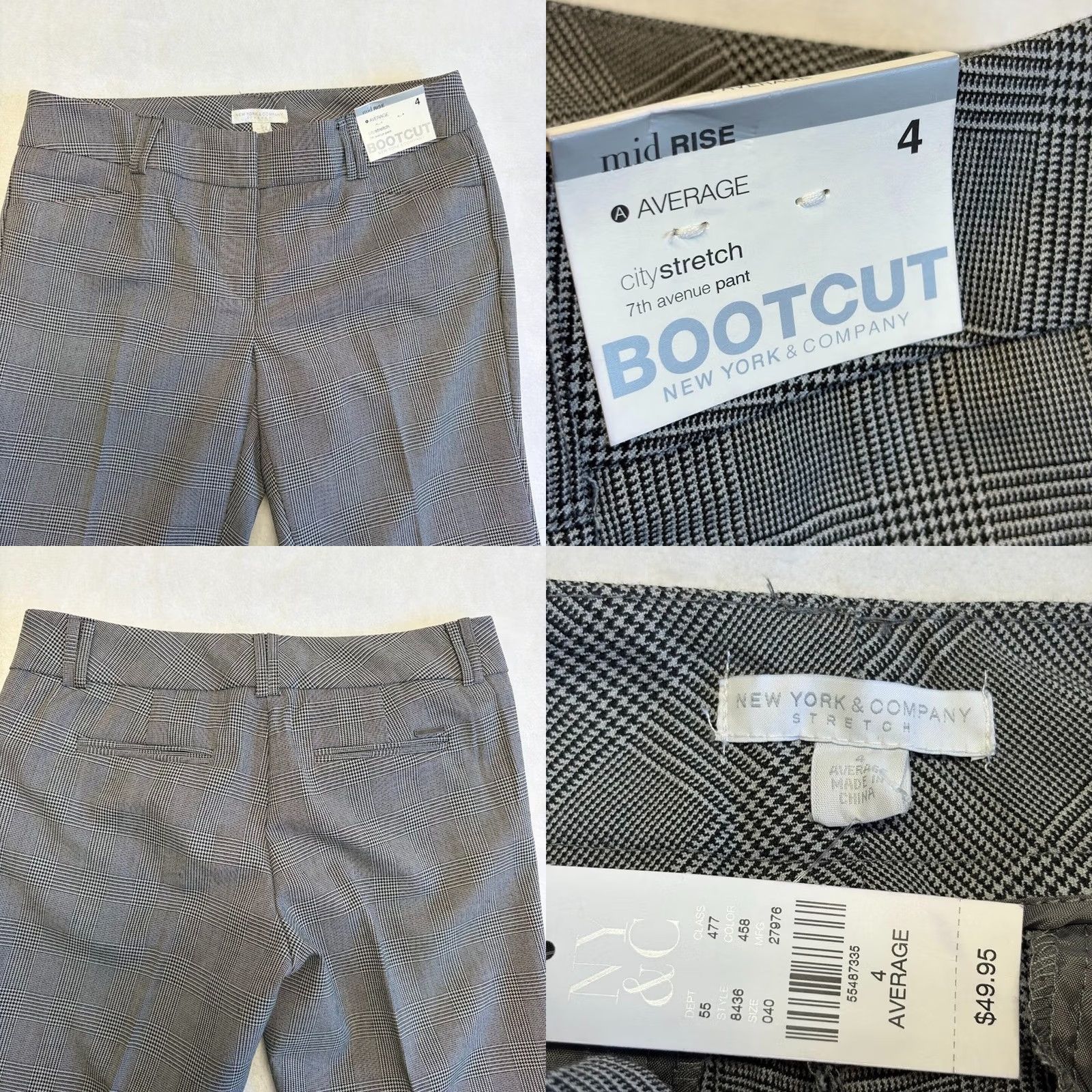 Vintage VINTAGE New York & Company Dress Pants Bootcut Mid Rise Waist 30 Black 4 Womens Pants NWT Stretch Flat Front 32 Inseam Regular 90s Work Size 27" / US 4 / IT 40 - 9 Thumbnail