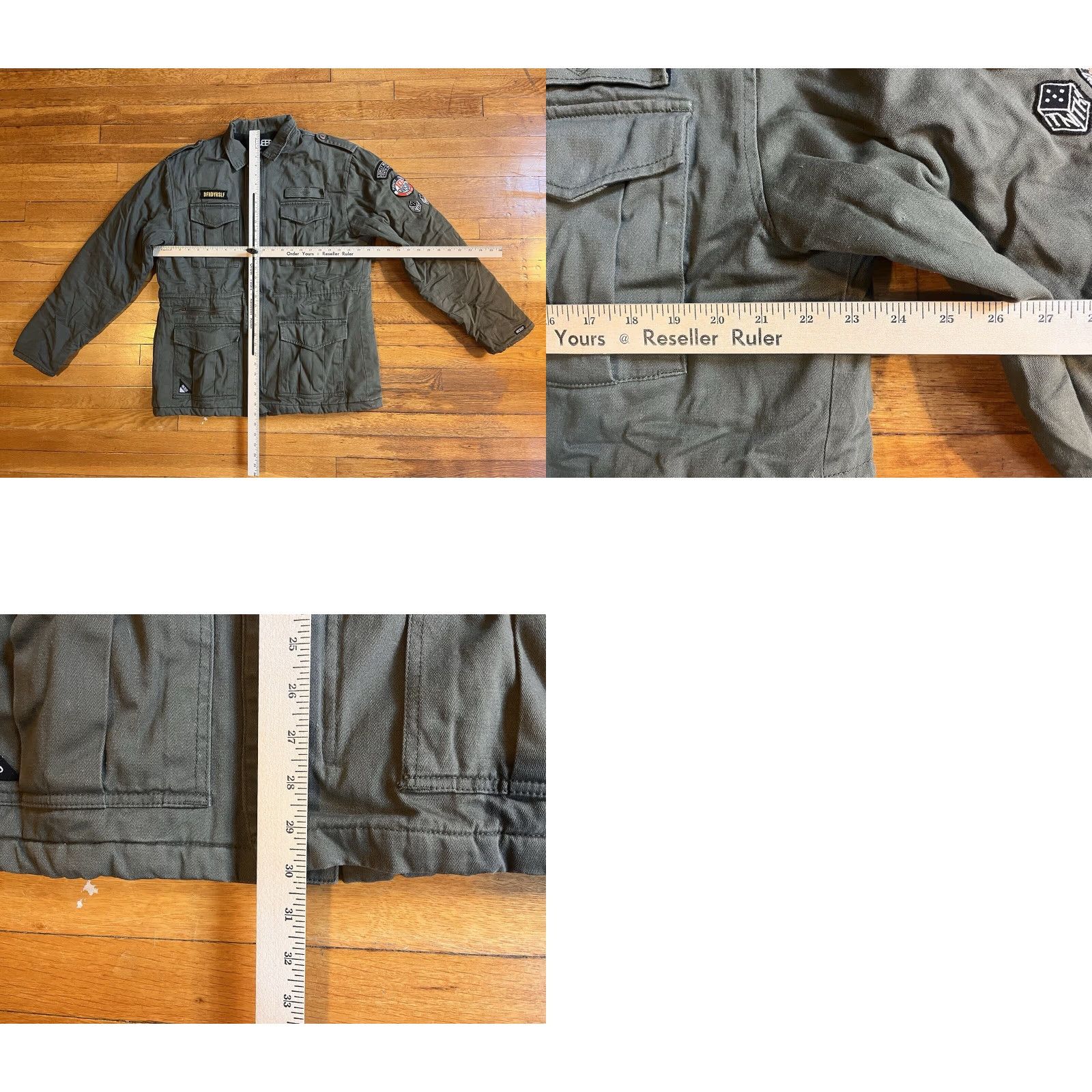 Vintage 10 Deep Army Jacket Men’s XL Green Solid Regular Military Jacket Mens Size US XL / EU 56 / 4 - 9 Thumbnail