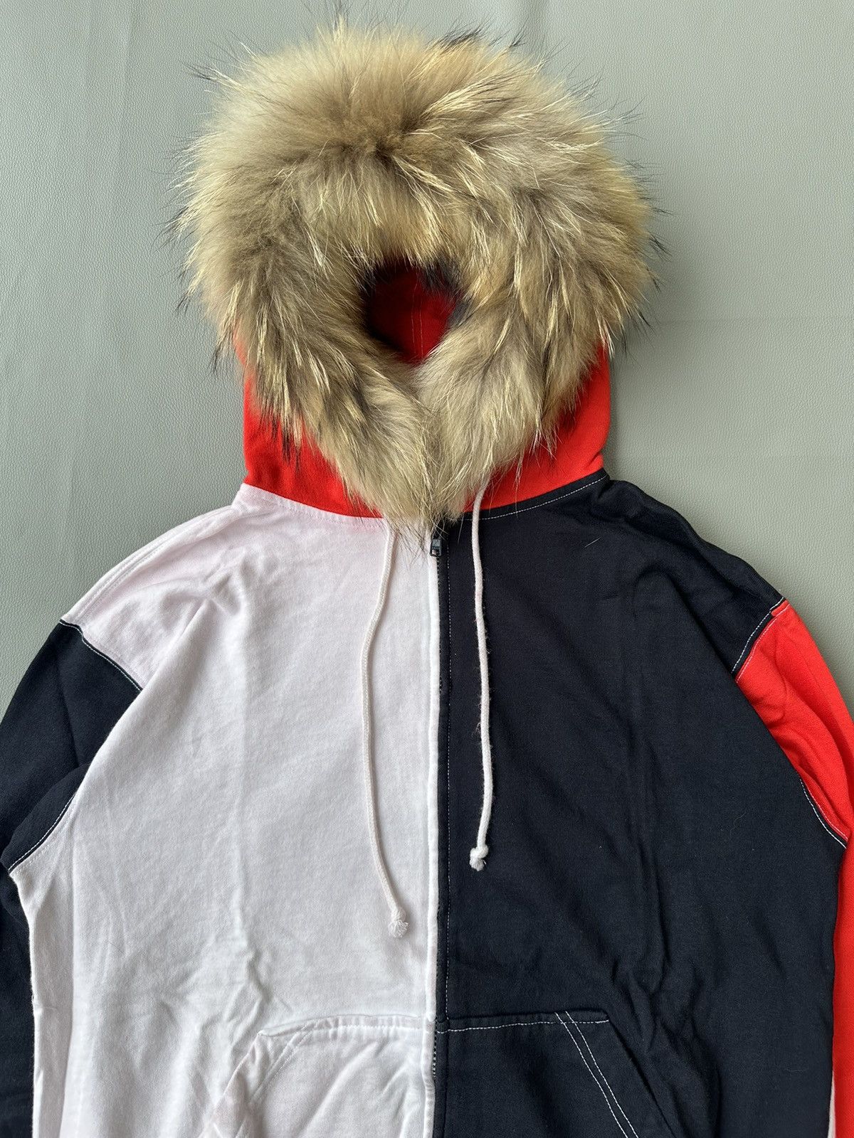 20471120 RARE COLOR BLOCK JUNKO SHIMADA FUR ZIP HOODIE Size US M / EU 48-50 / 2 - 3 Thumbnail